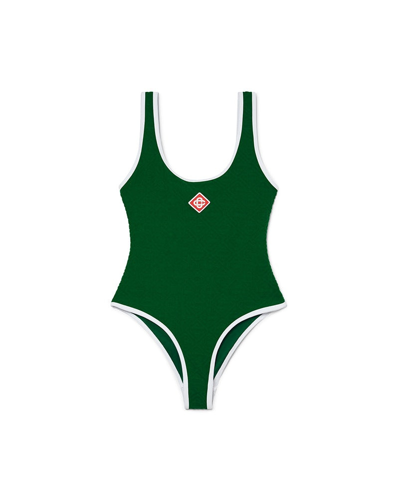 Green jersey swimsuit 1