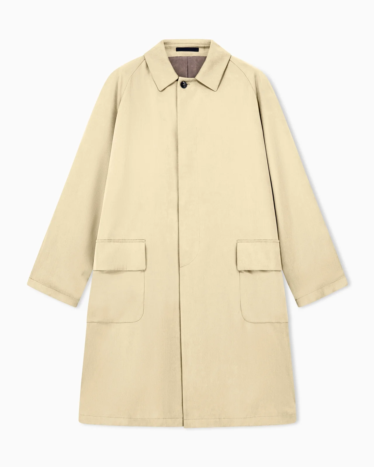 TRENCH COAT OVERSIZED FIT WASHED LYOCELL POPLIN - 1