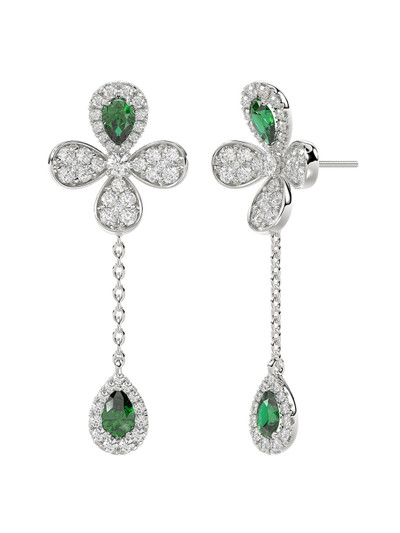 Marchesa FLORAL WHITE GOLD DROP EARRINGS outlook