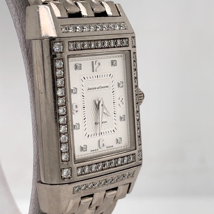 Pre-owned Jaeger LeCoultre Reverso Hand Wind Diamond Silver Dial Ladies Watch Q2673420 - 3
