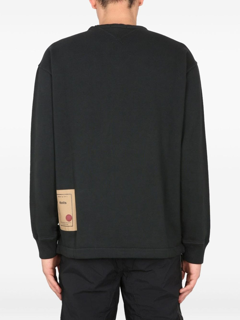 pocket-detail crew-neck sweatshirt 3