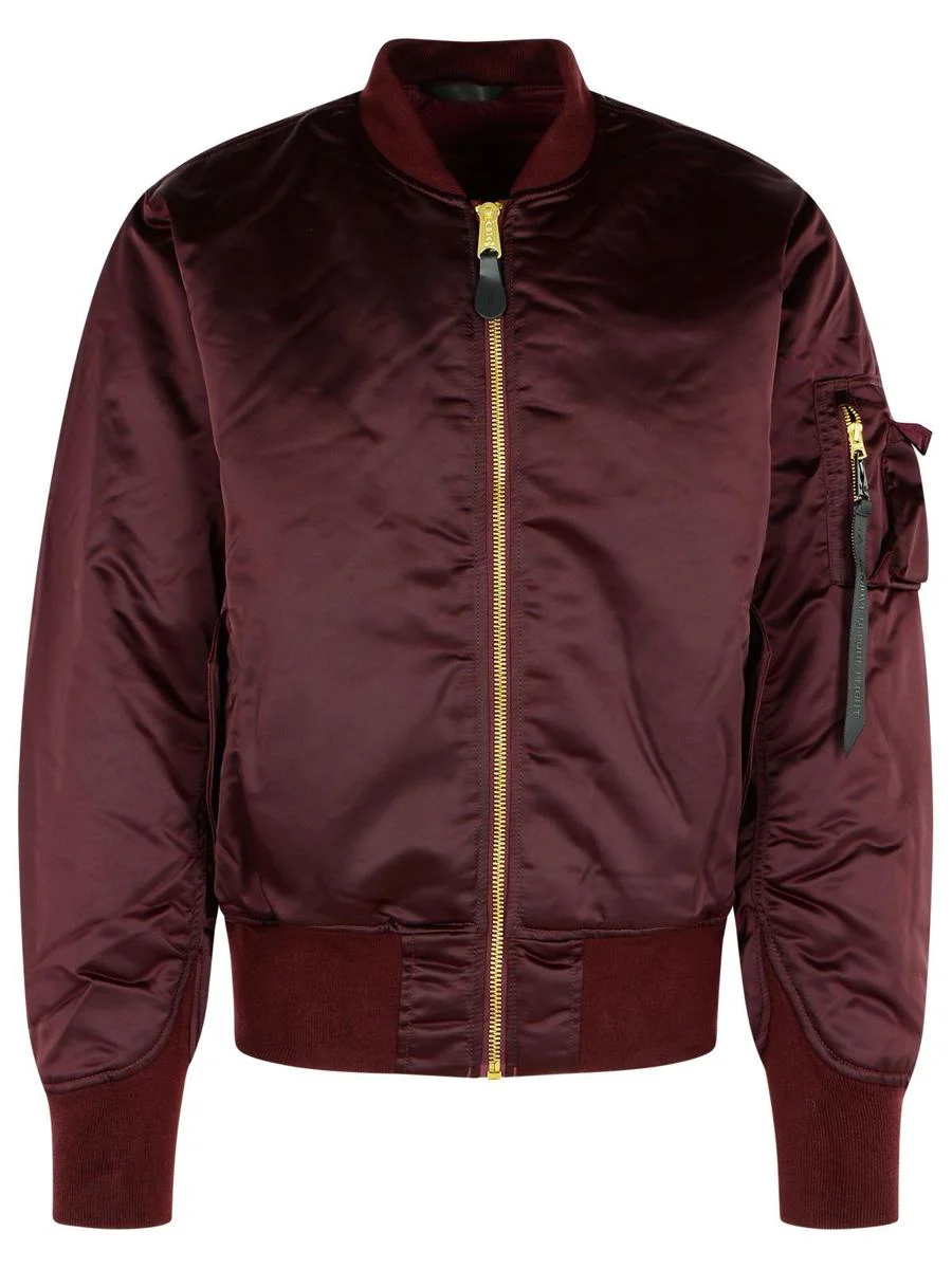 Alpha Industries 'Ma-1 Base Filght' Dark Cherry Nylon Bomber Jacket - 1
