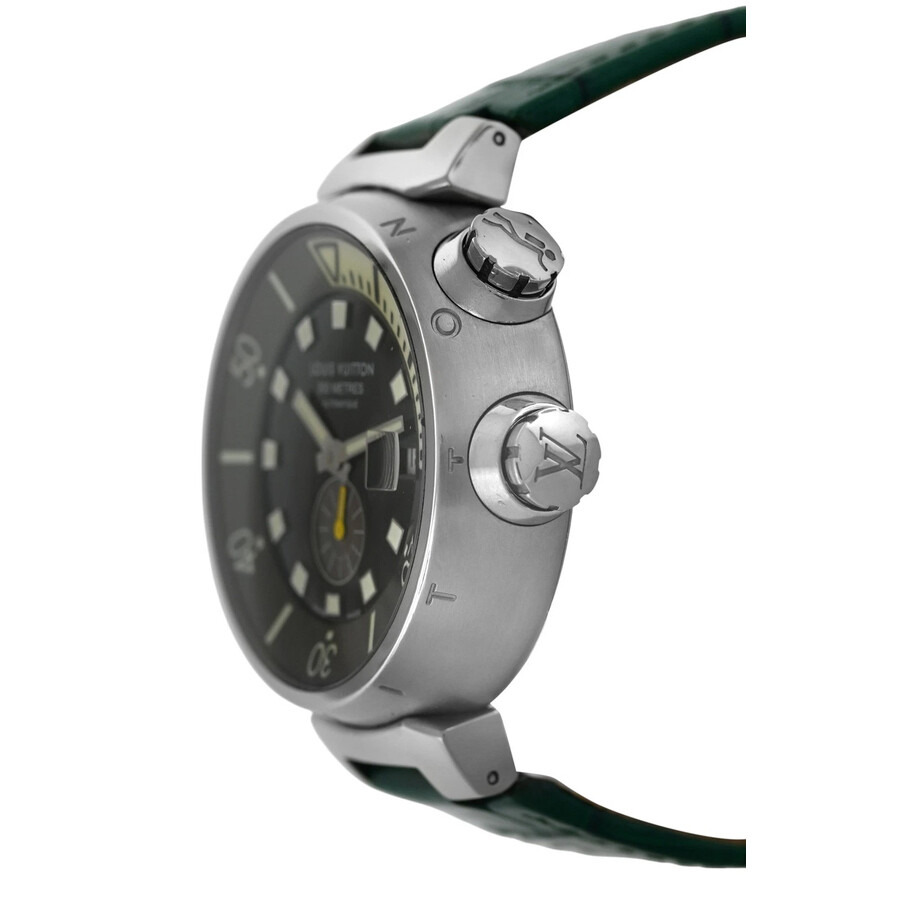 Pre-owned Louis Vuitton Vuitton Tambour Diver Automatic Black Dial Men's Watch Q1031 - 2