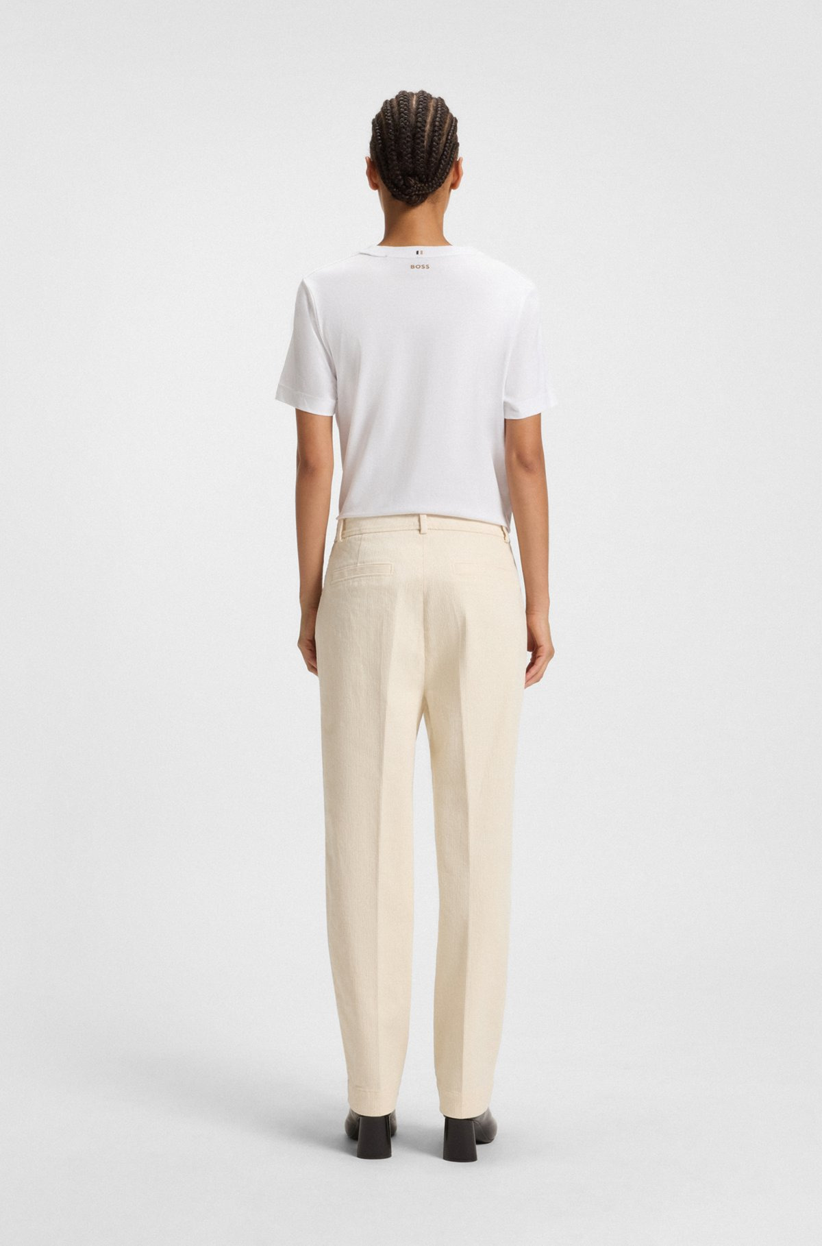 REGULAR-FIT TROUSERS IN CORDUROY - 4