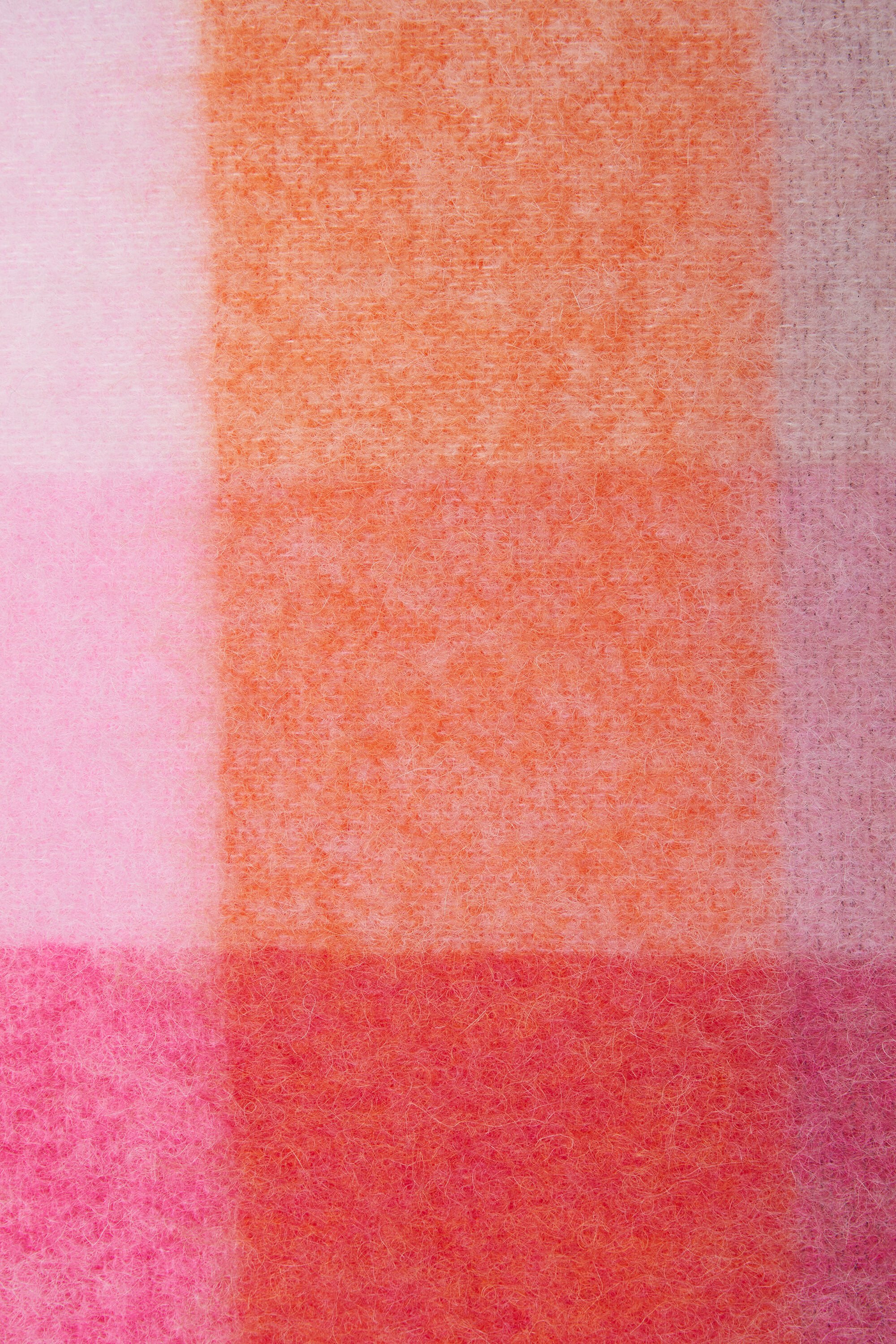 Mohair checked scarf - Pink/Fuchsia/White - 5