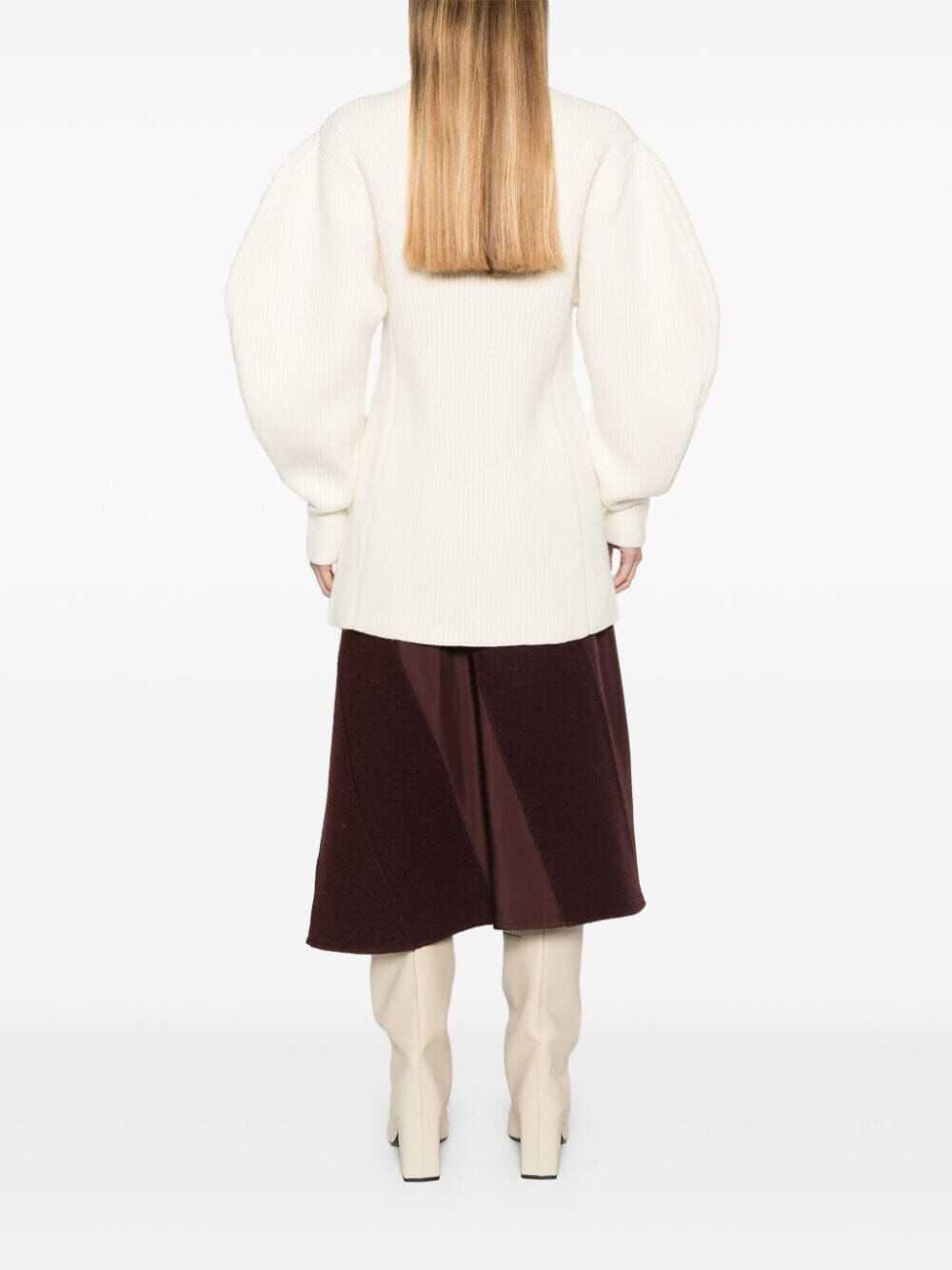 Jil Sander Women Woman`S Long Sleeves V-Neck Long Cardigan - 5