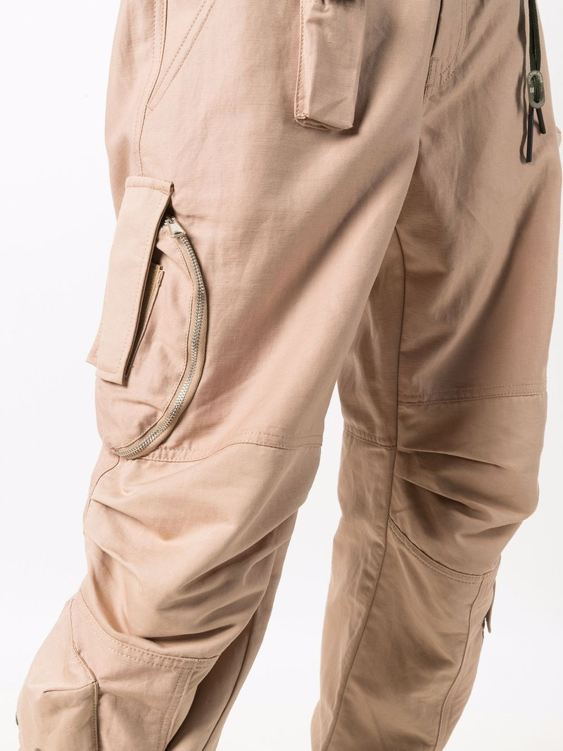 cotton-linen twill cargo pants 5