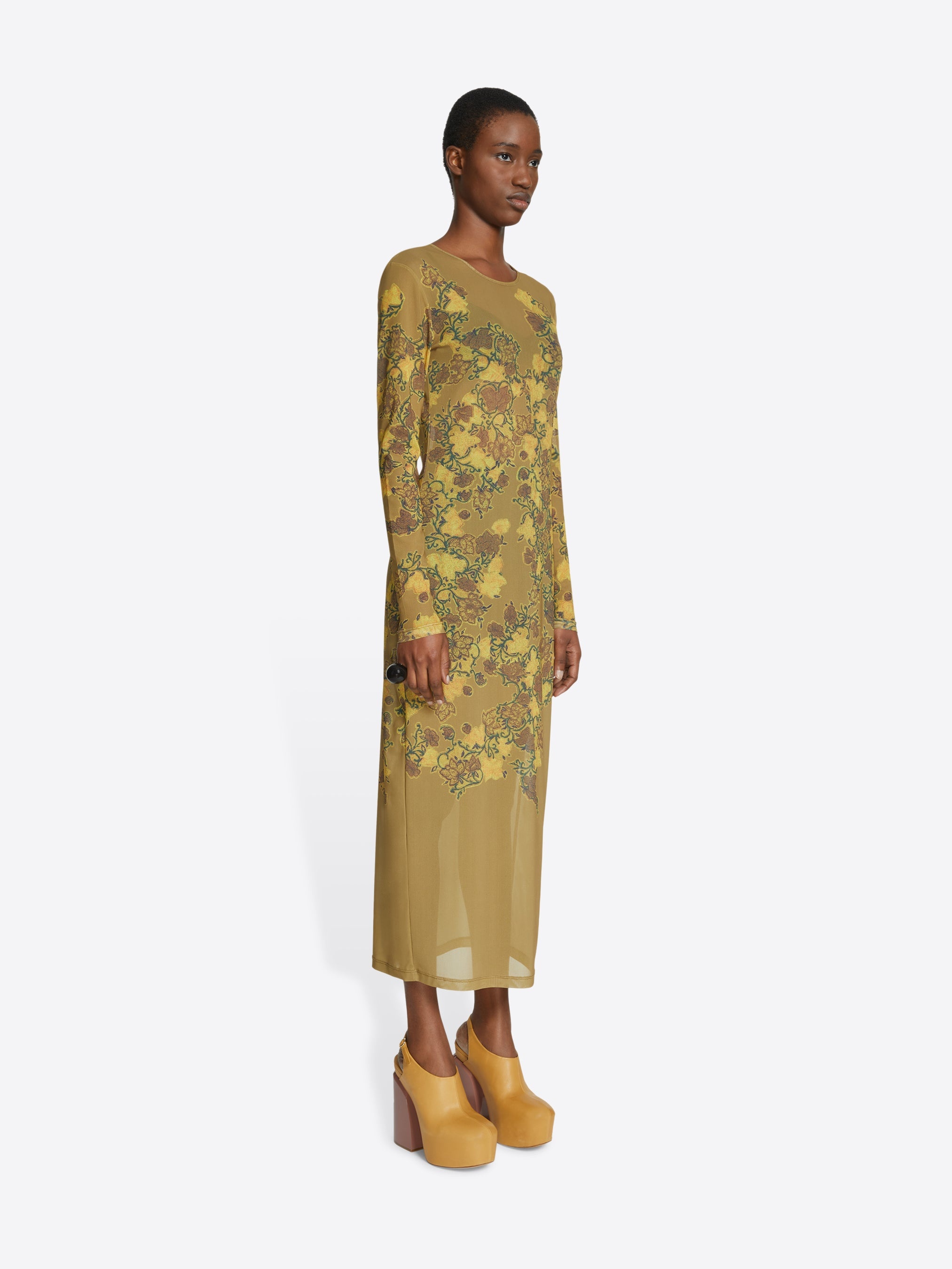 FLORAL MESH DRESS - 3