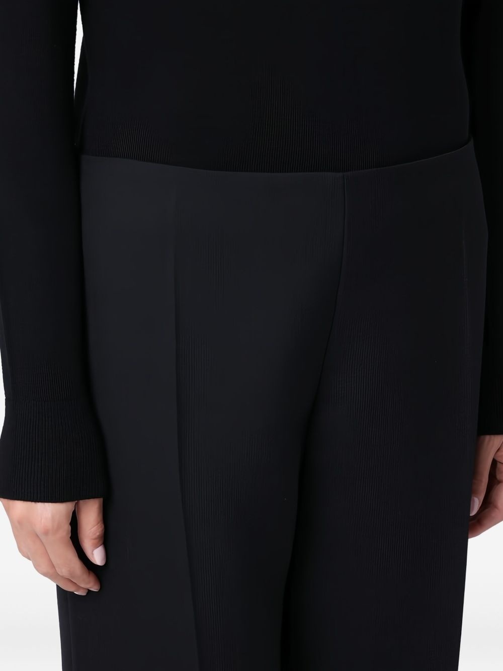 straight-leg wool-silk trousers - 5
