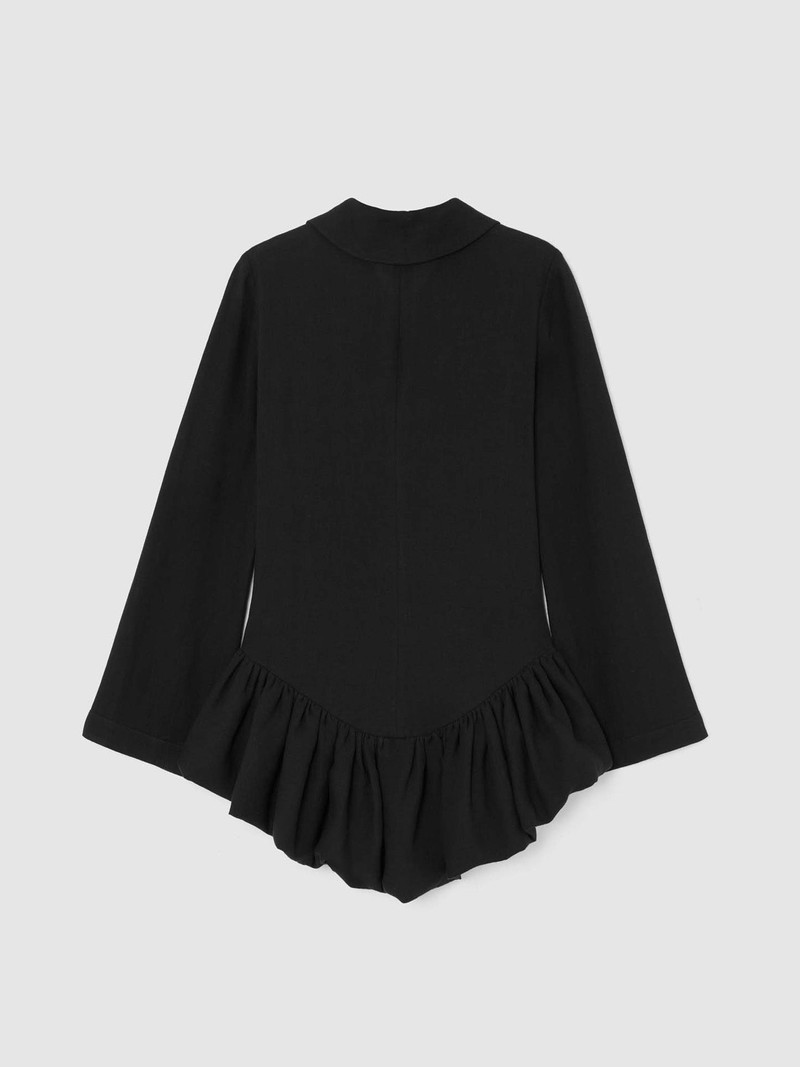 PEPLUM POLO DRESS BLACK 5