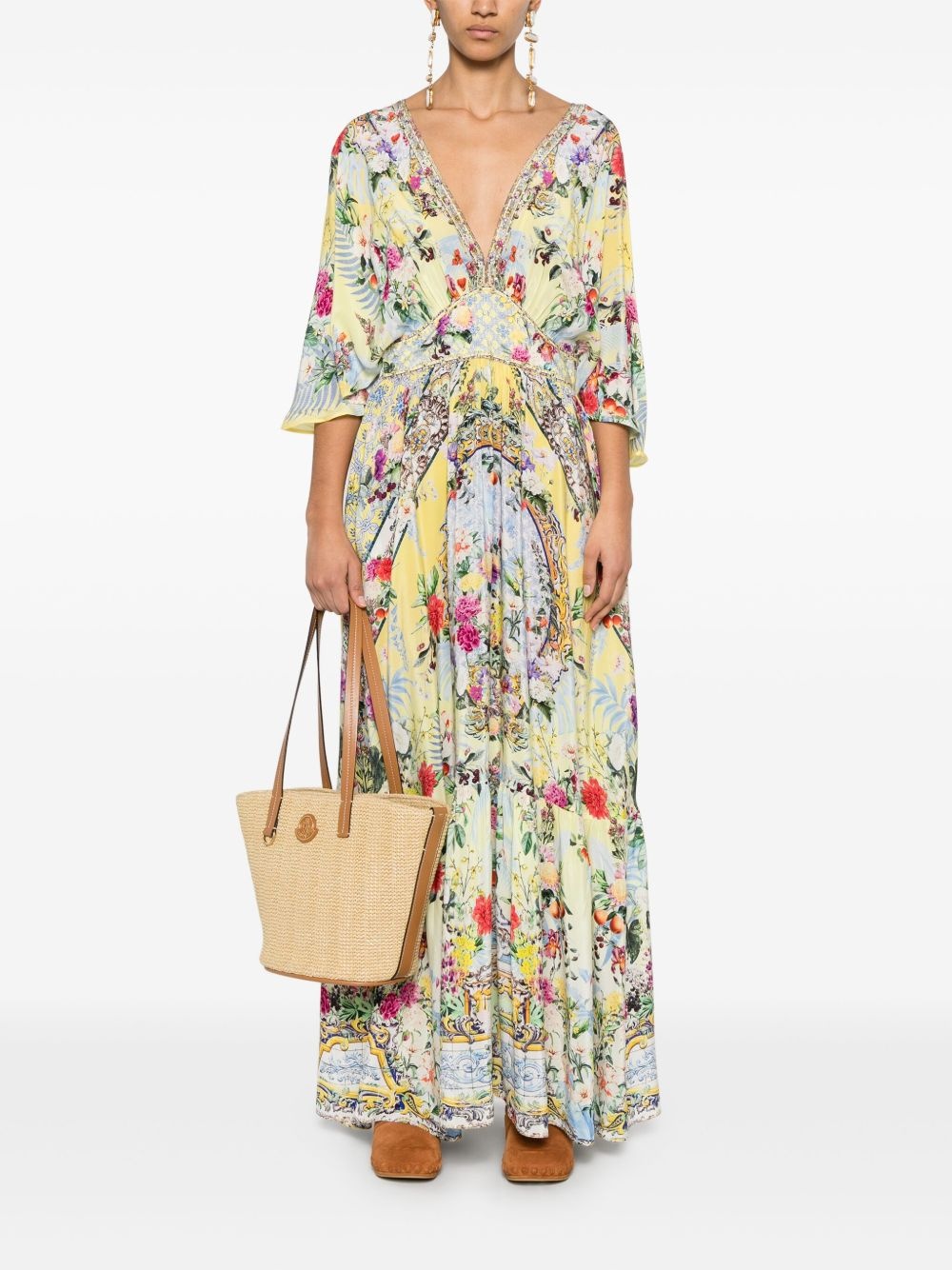 ruffle-hem maxi dress - 2