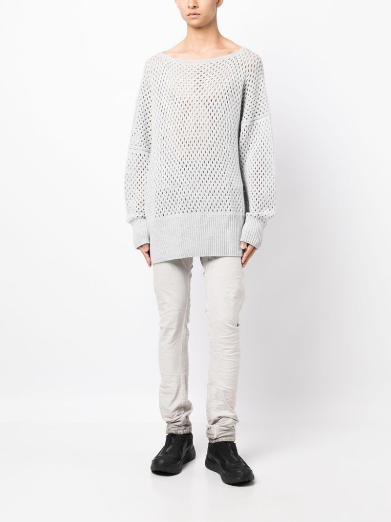 Boris Bidjan Saberi drop-crotch elastic-waist jeans outlook