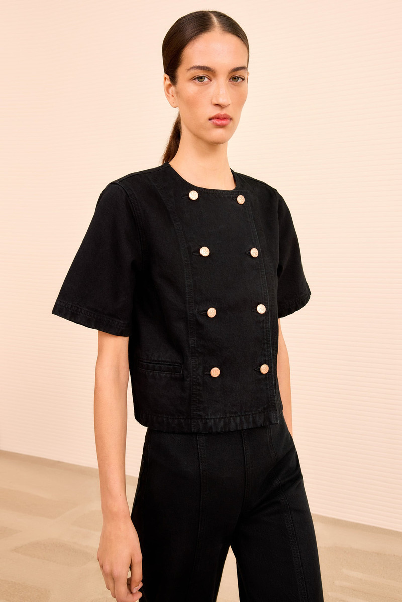 ULLA JOHNSON The Serge Shirt Sleeve Jacket outlook