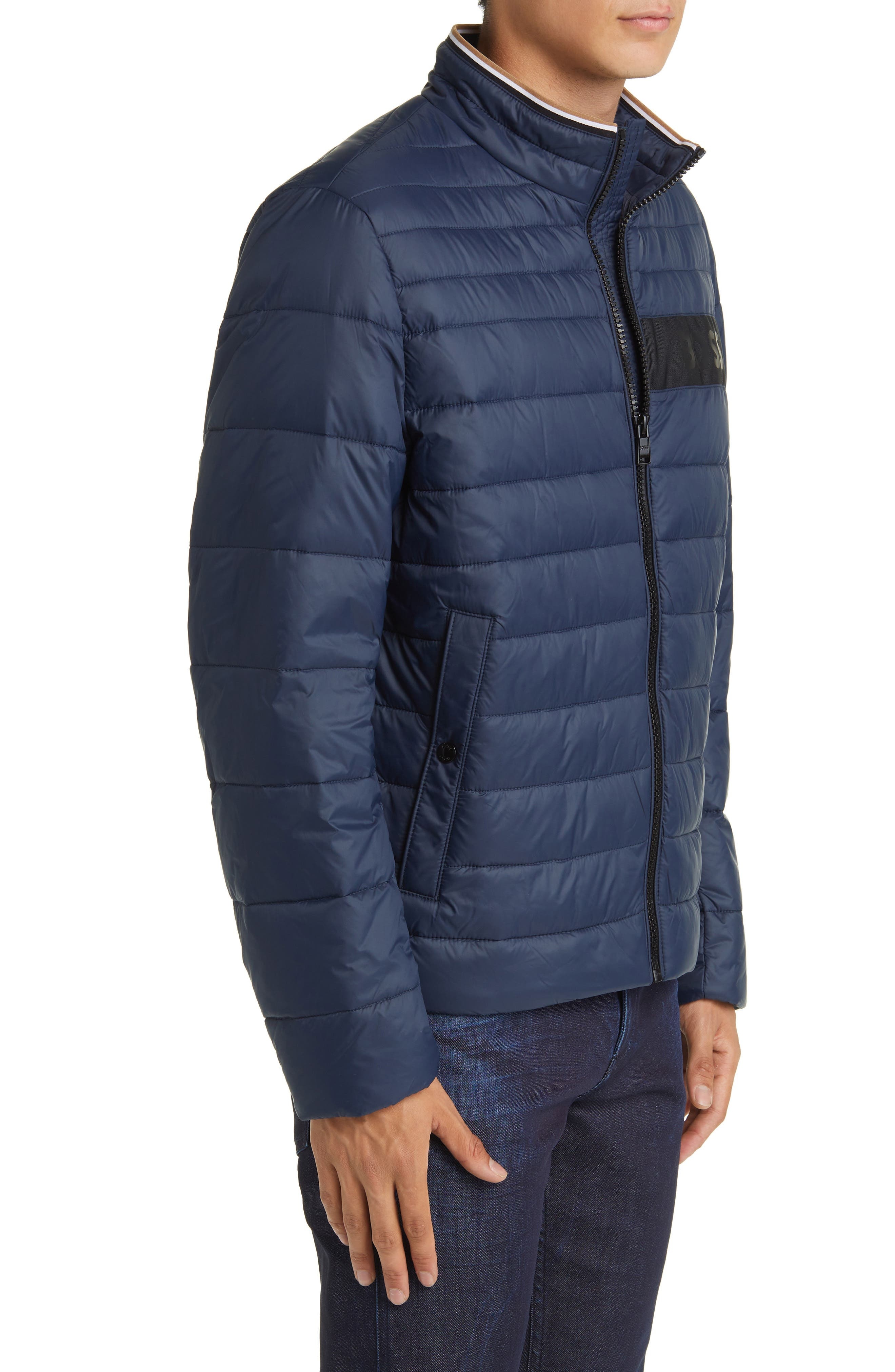 BOSS Darolus Quilted Puffer Jacket in Dk Bu at Nordstrom - 3