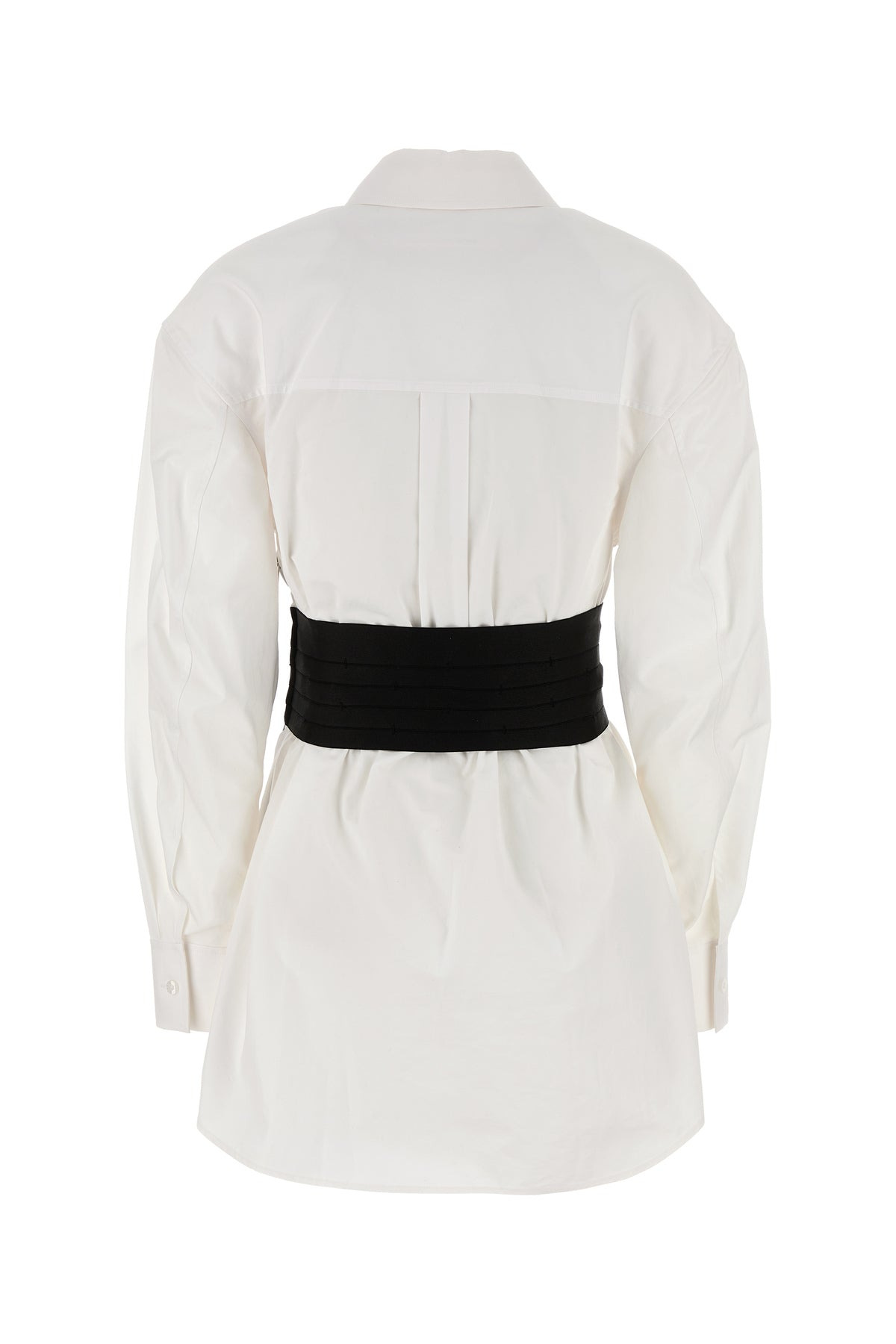 White poplin shirt dress - 2