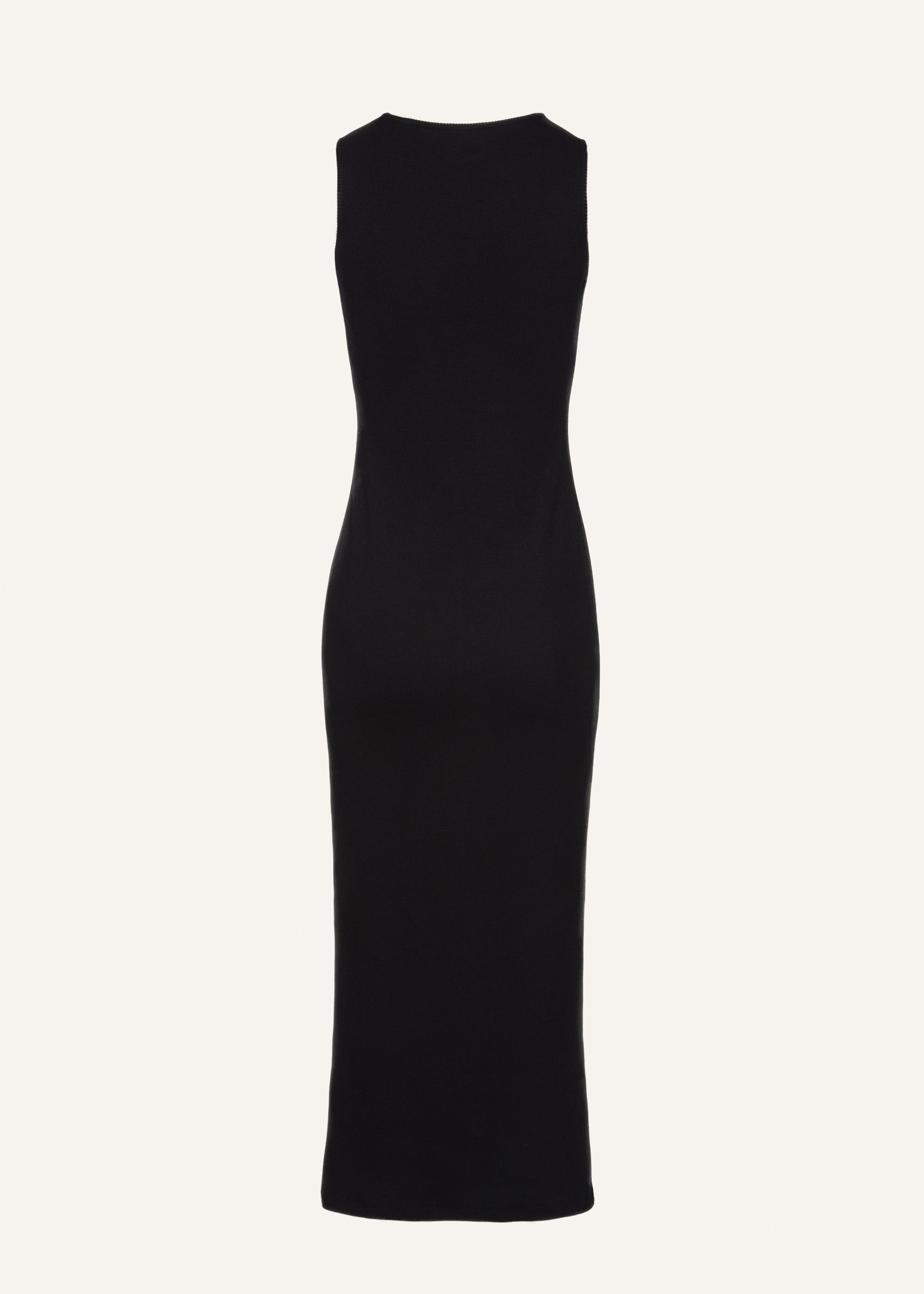 Crochet bra cotton tank dress in black - 2