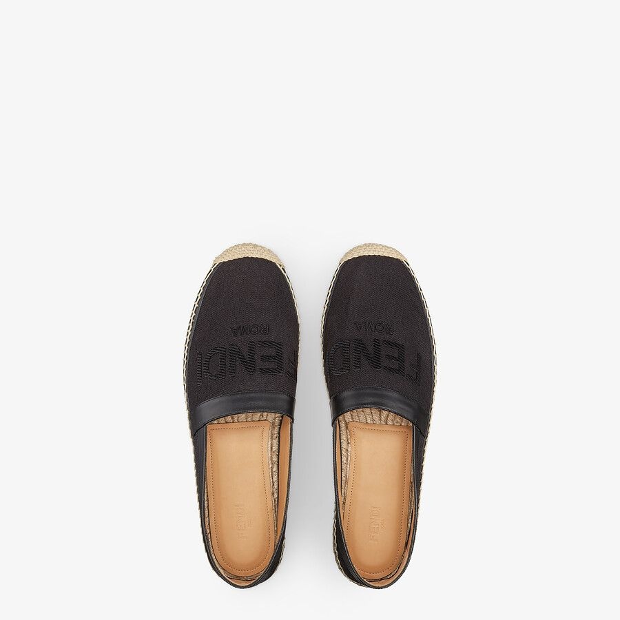 Black canvas espadrilles - 4