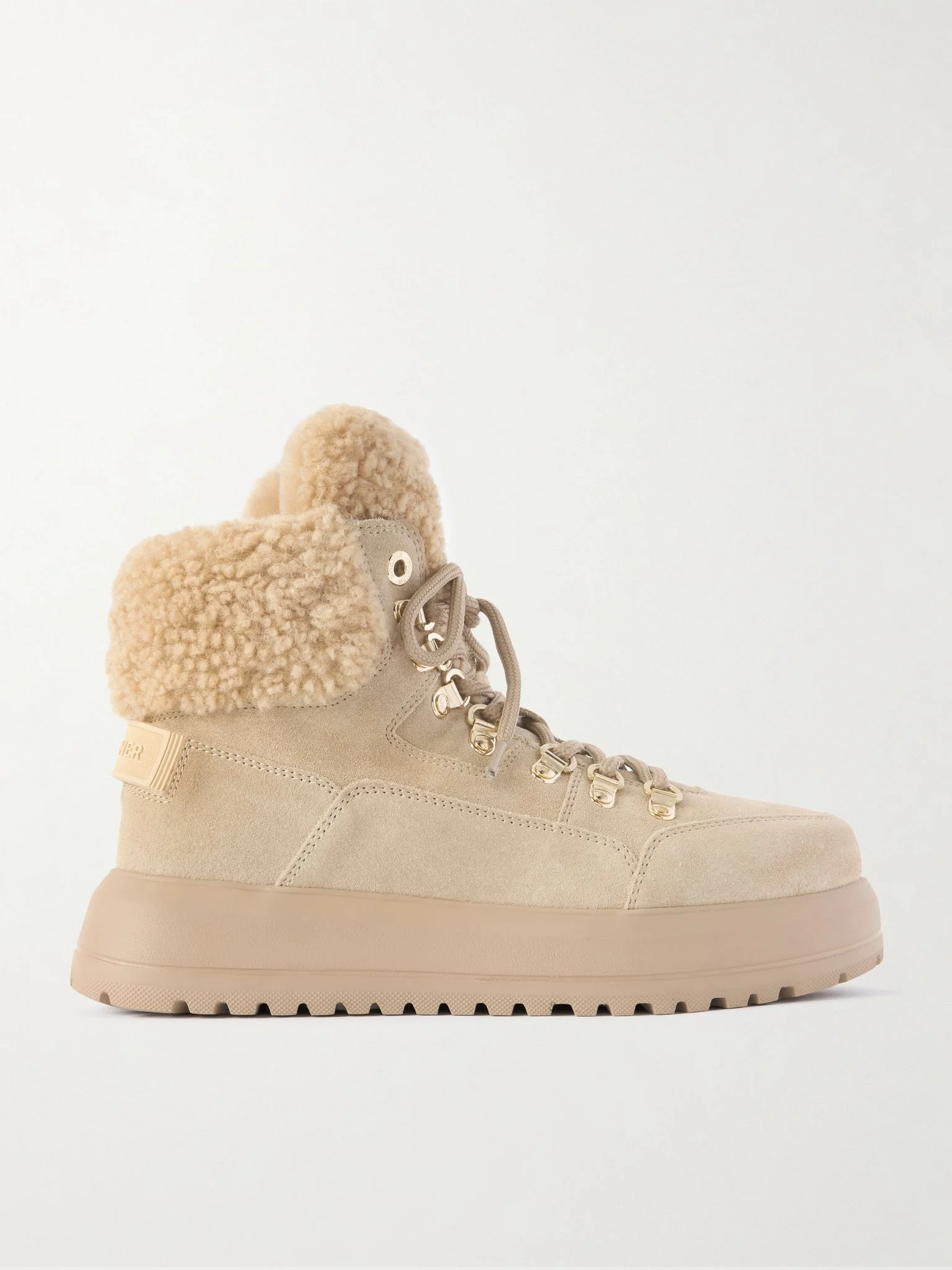 Antwerp shearling-lined suede ankle boots Beige - 1