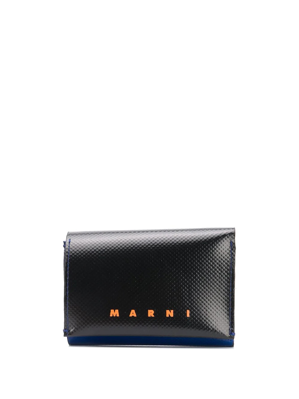 two-tone logo print wallet - 1