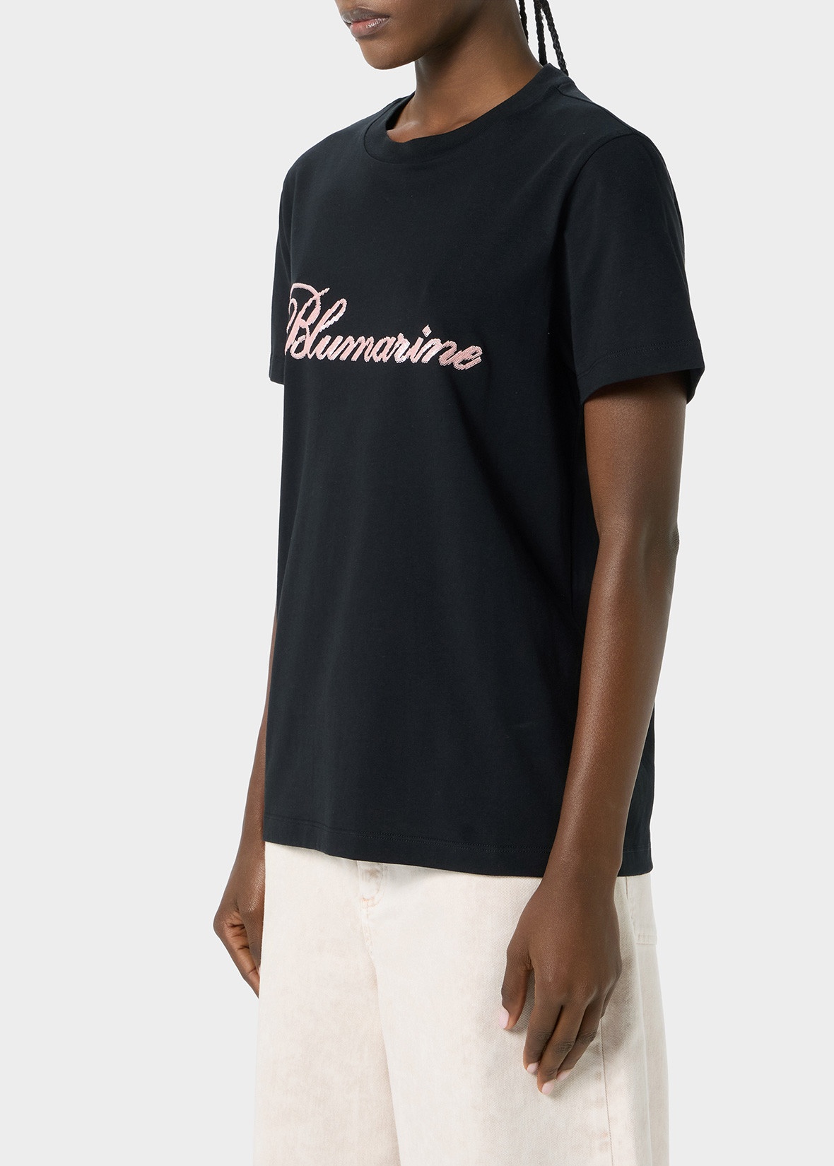T-SHIRT WITH MICRO-SEQUIN LOGO - 5