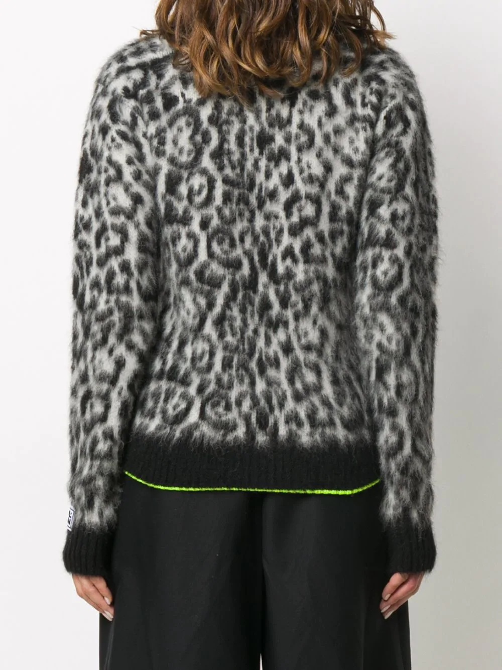 leopard mohair knit jumper - 4