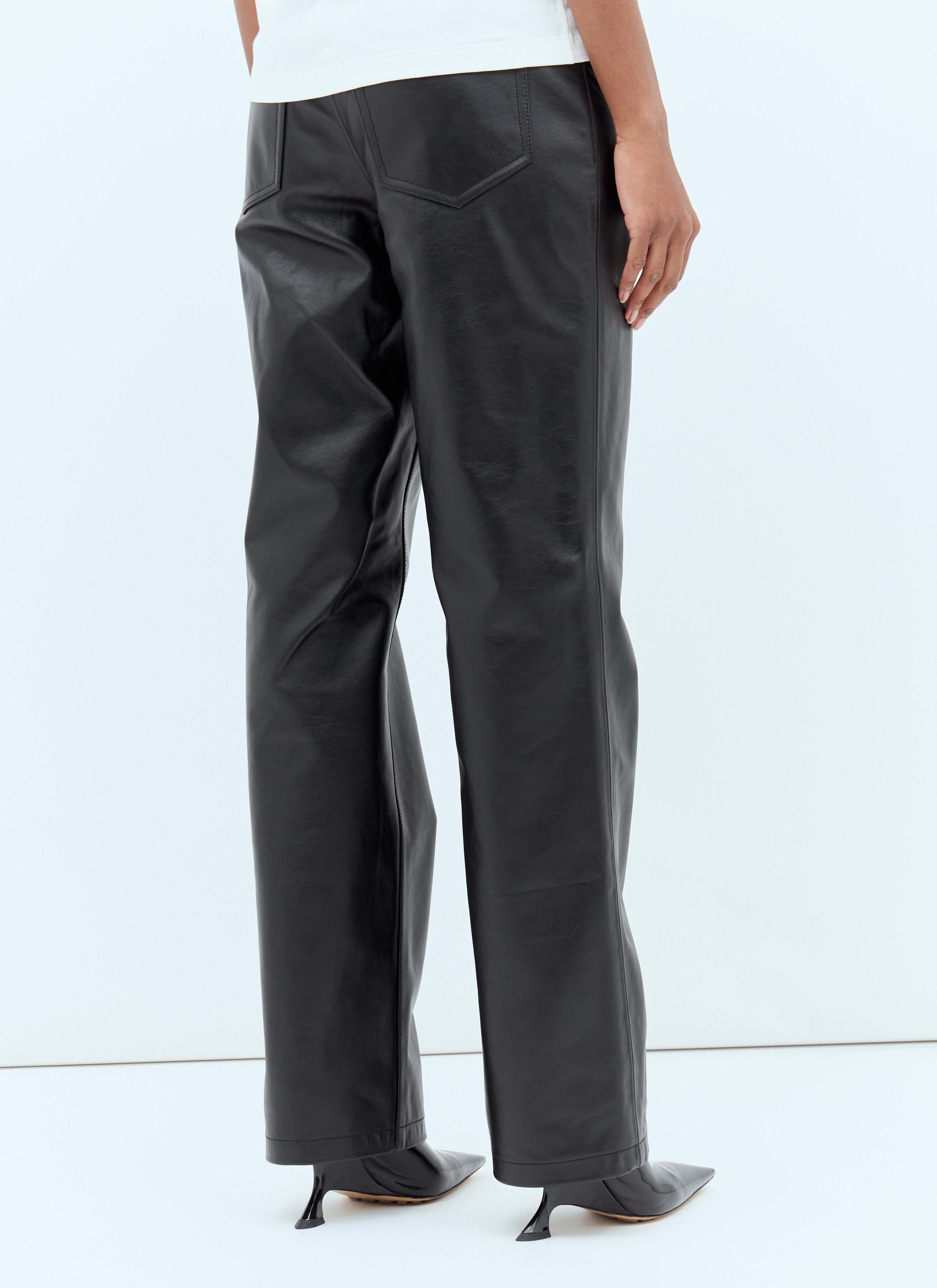 Toteme Women Straight Leather Pants - 5