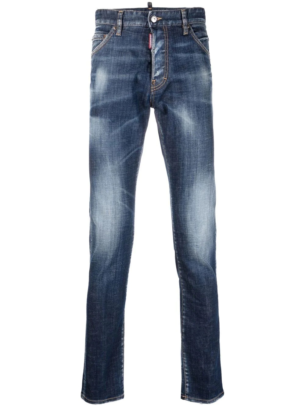 bleached slim-fit jeans - 1