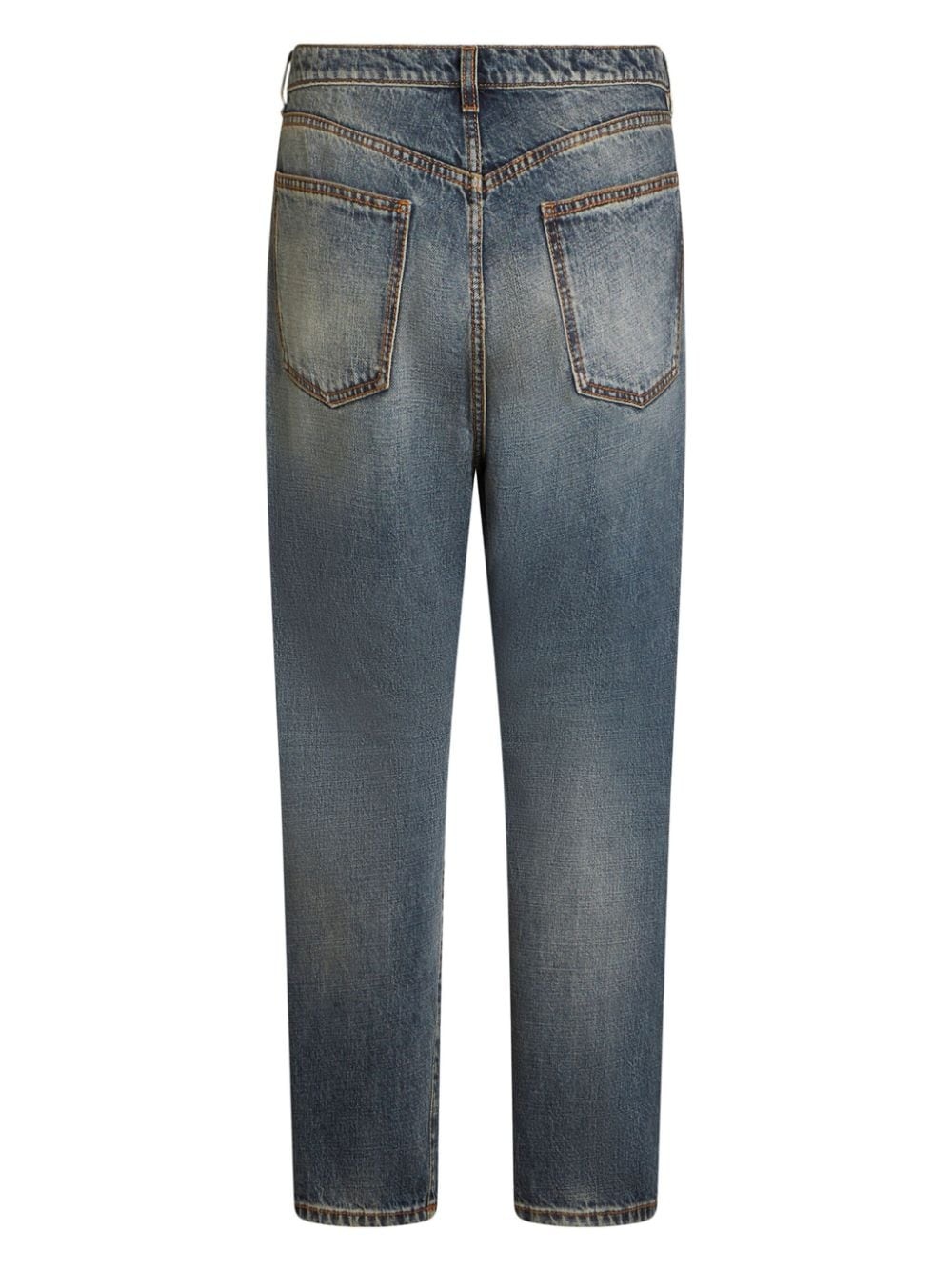 mid-rise straight-leg jeans - 7