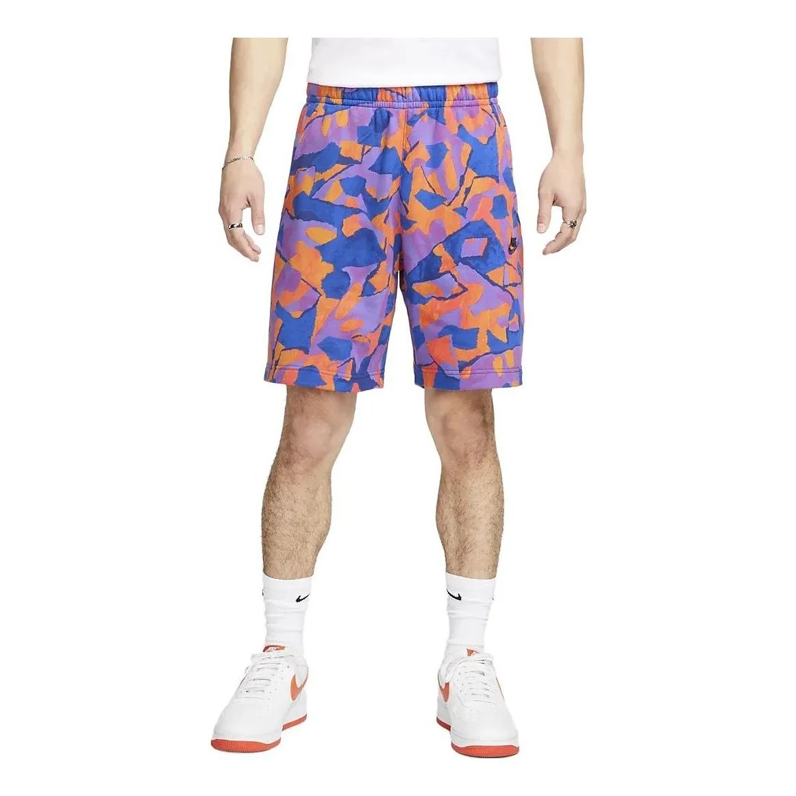 Nike Club Fleece French Terry Shorts 'Vivid Purple Deep Royal Blue' DX0804-551 - 1