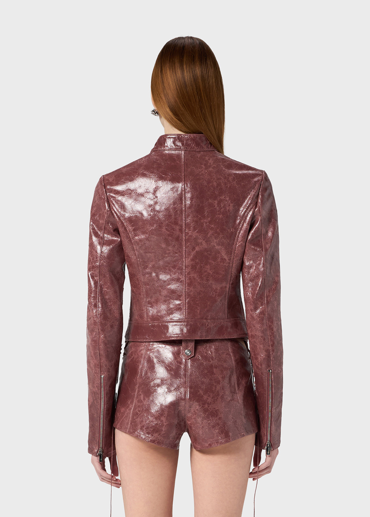 JACKET IN CRACKLE-EFFECT LEATHER - 4