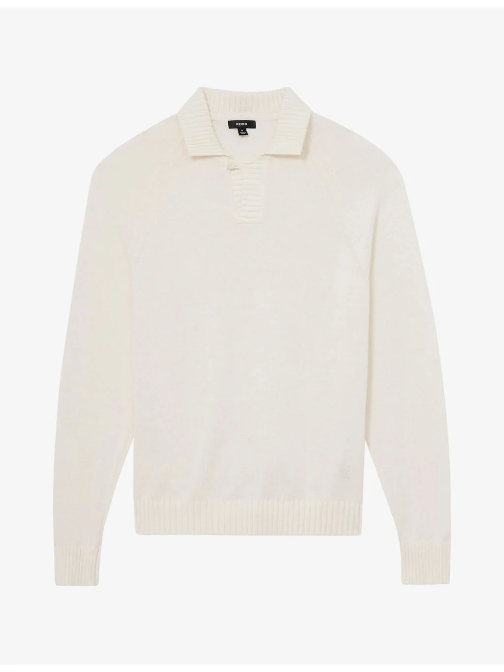 Open-Collar Cotton Polo Jumper - 1