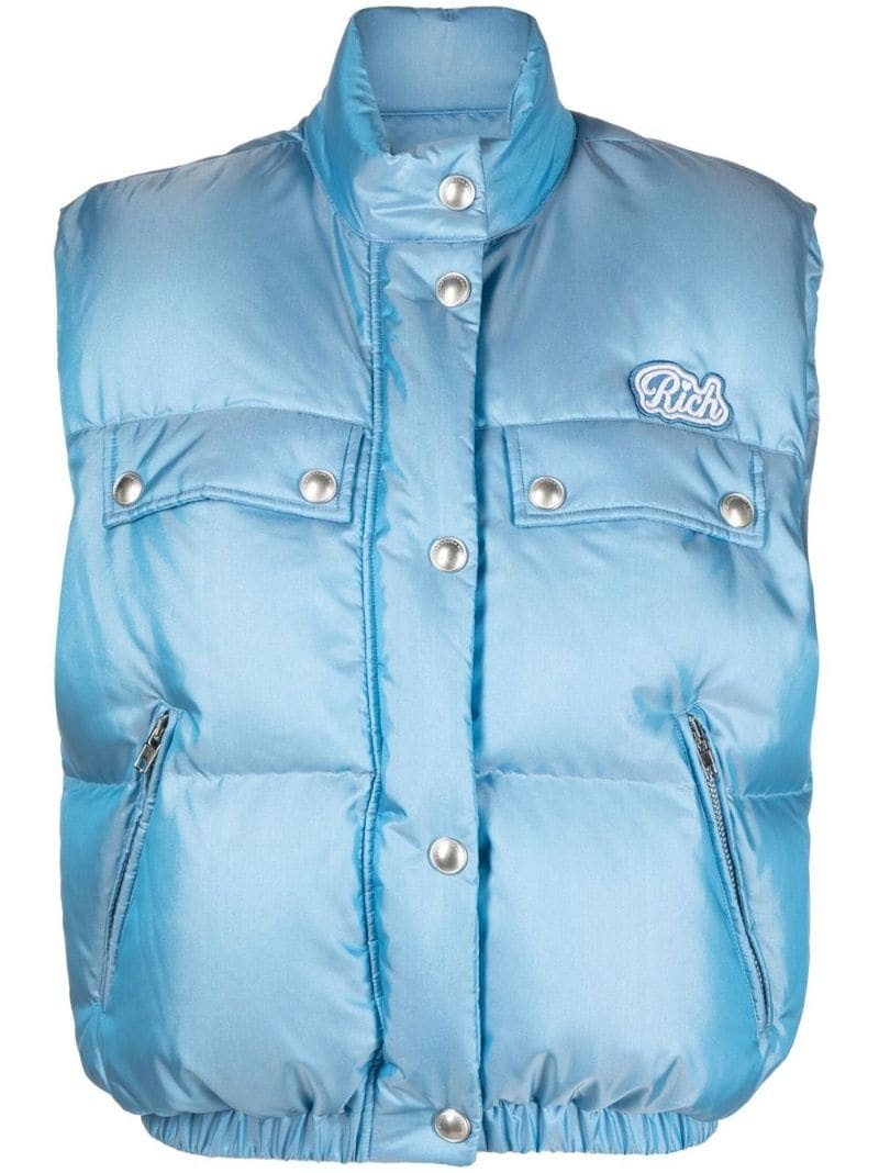 sleeveless feather-down vest - 1