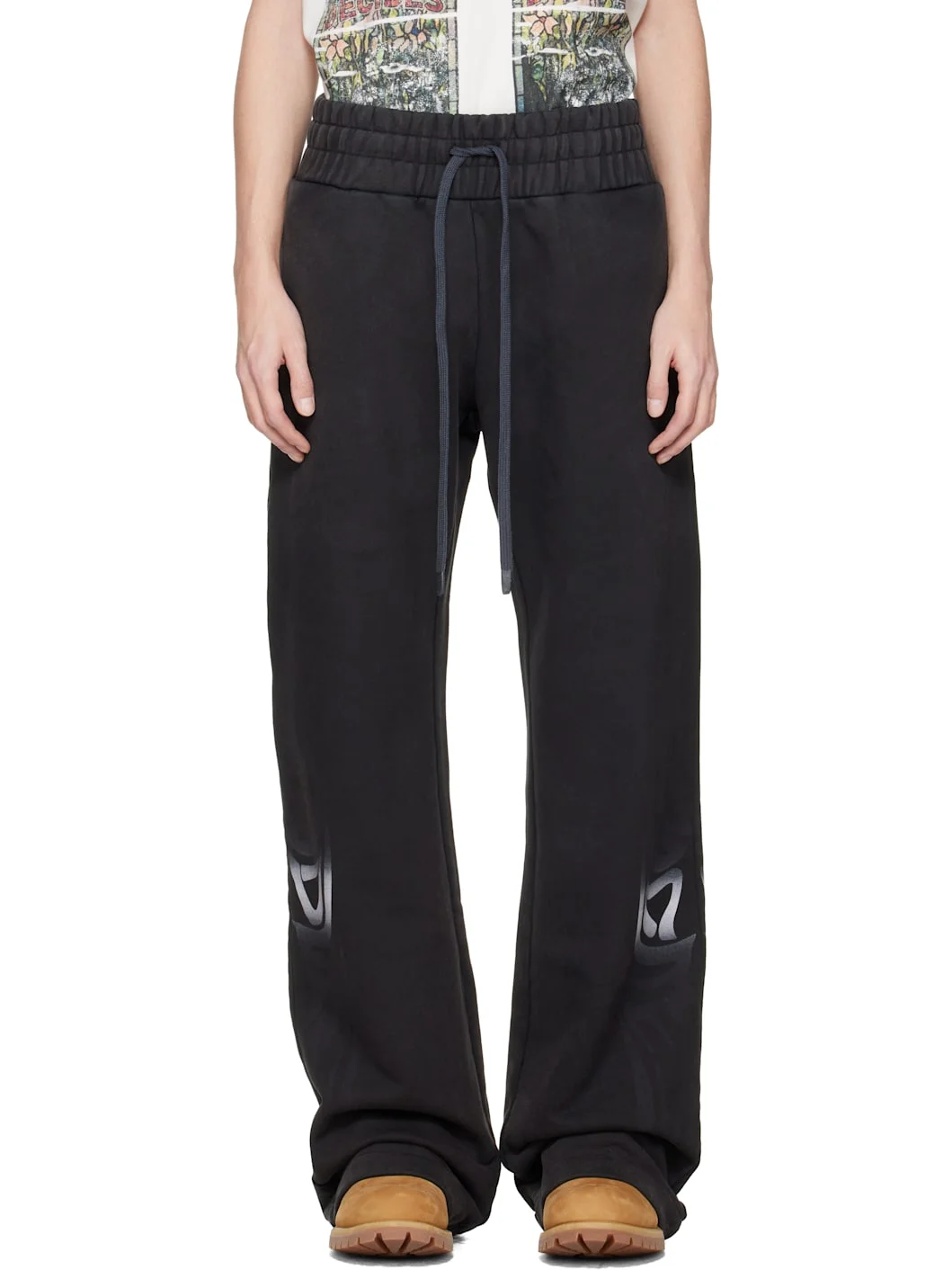 Black Winged Sweatpants - 1