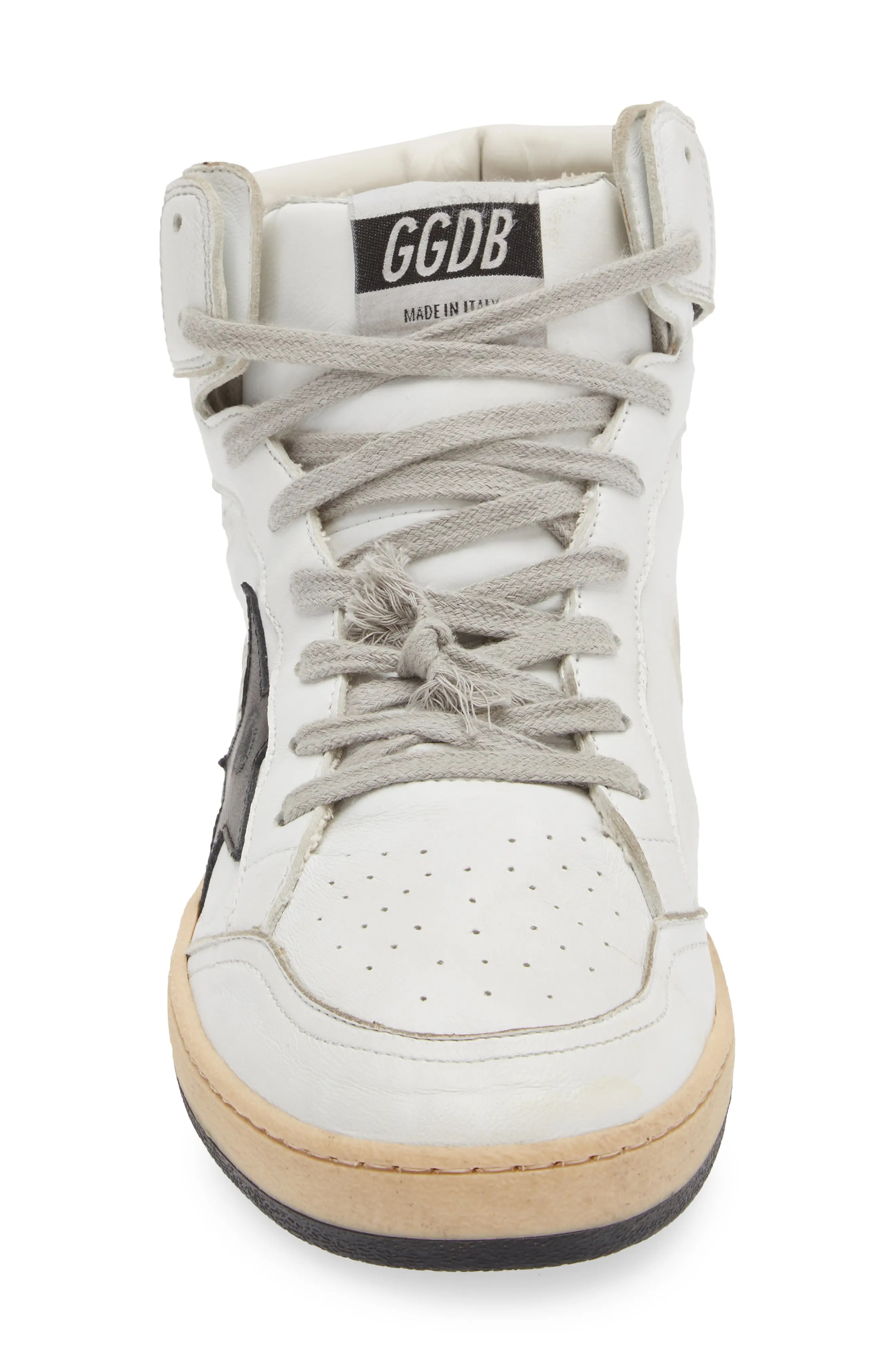 Sky-Star High Top Sneaker in White/Black 10283 - 4