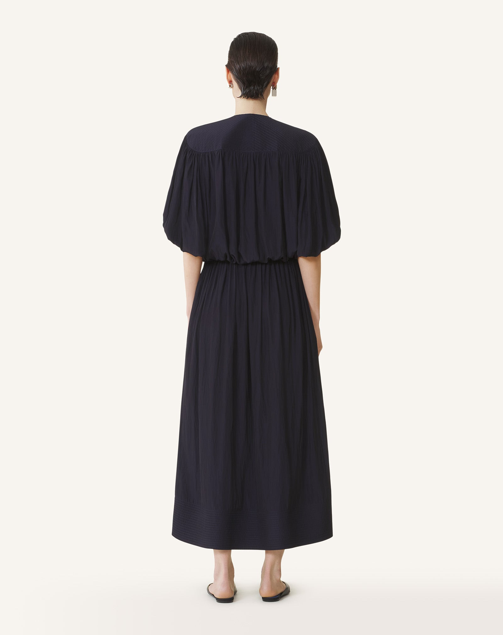 PUFF-SLEEVE DRESS - 4