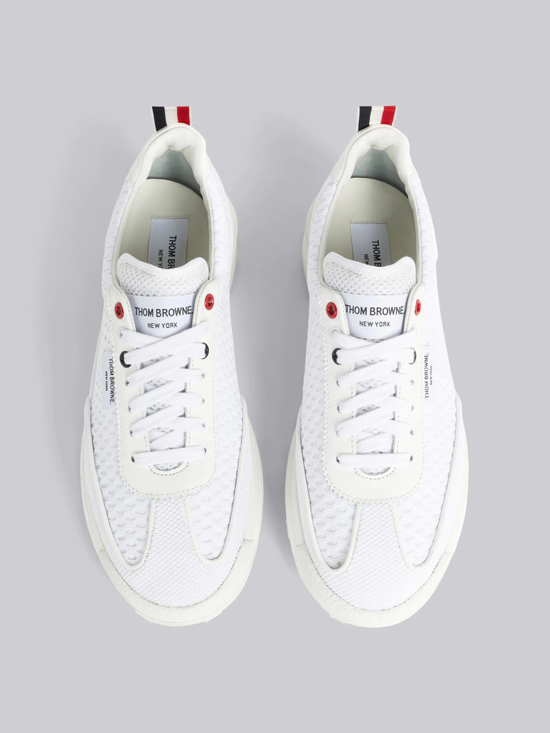 White Heavy Athletic Mesh Tech Runner 4