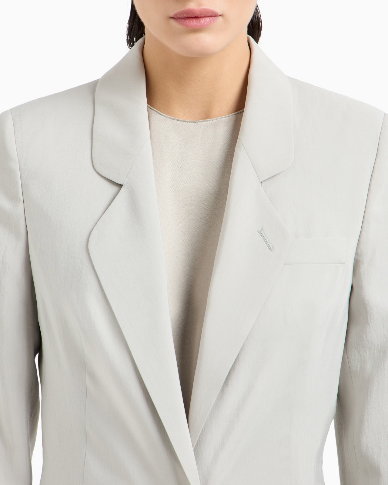 WASHED SILK SINGLE-BREASTED JACKET - 5