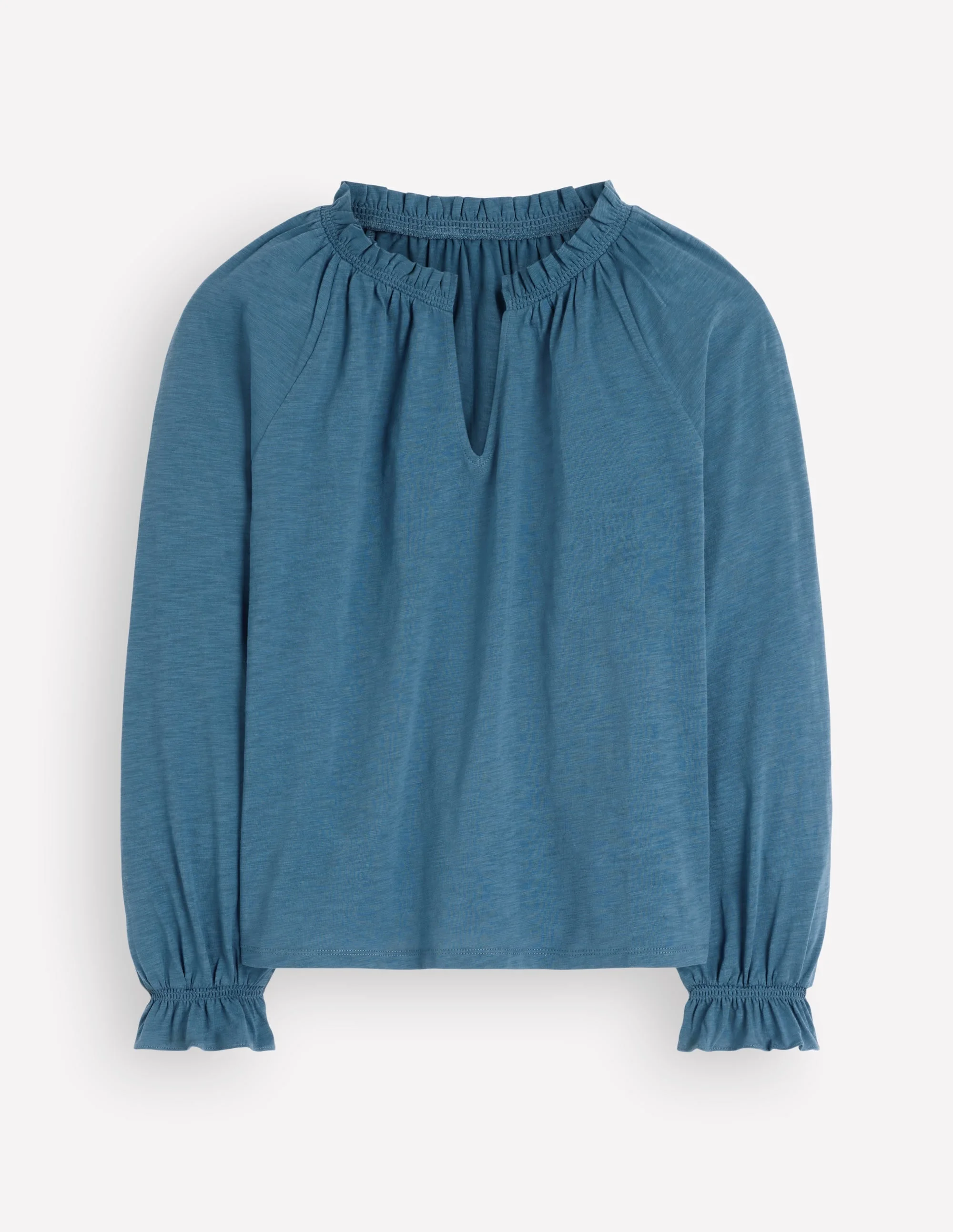 Pia Ruffle Detail Top-Real Teal - 1