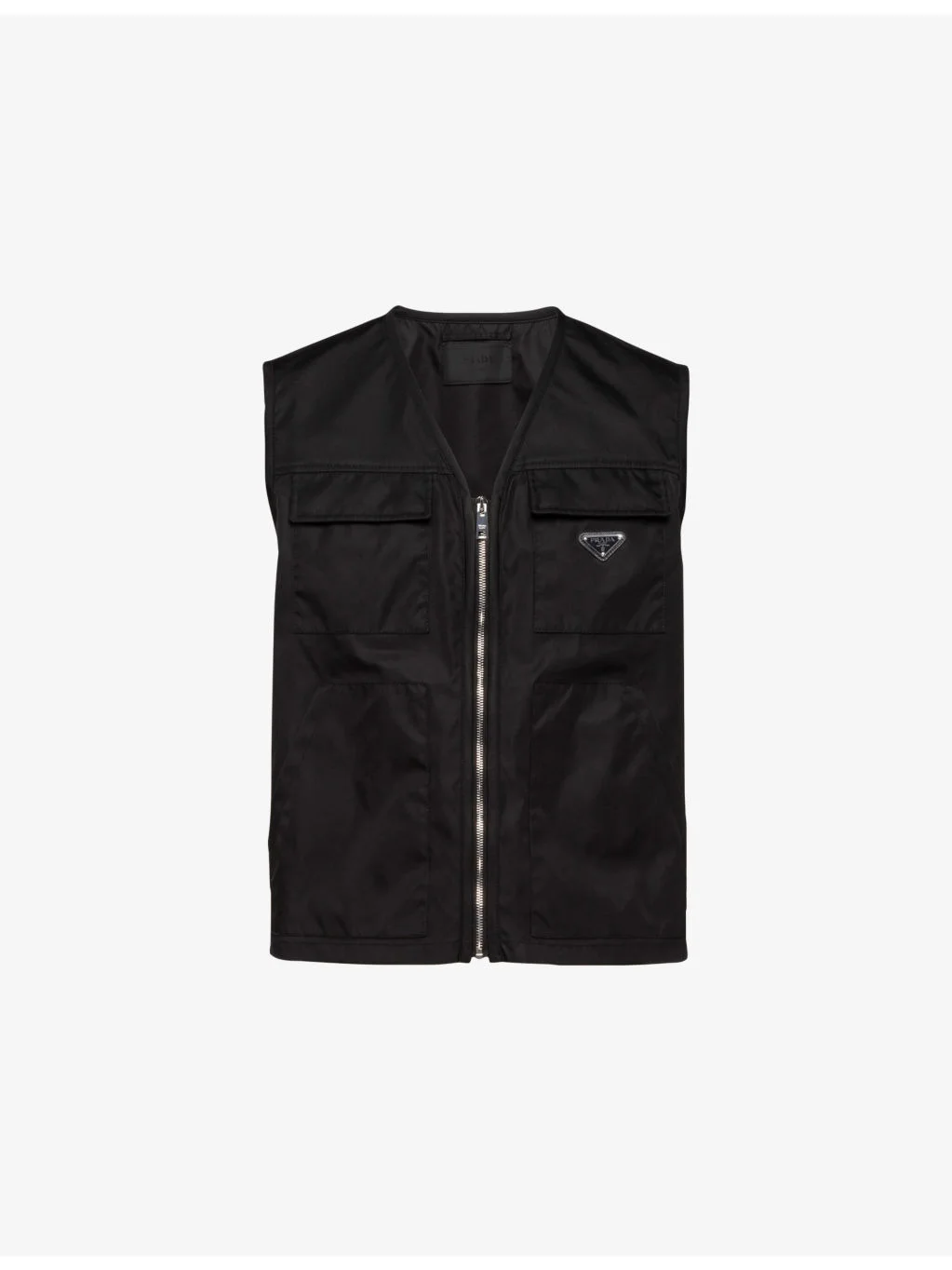 Re-Nylon Brand-Plaque Nylon Vest - 1