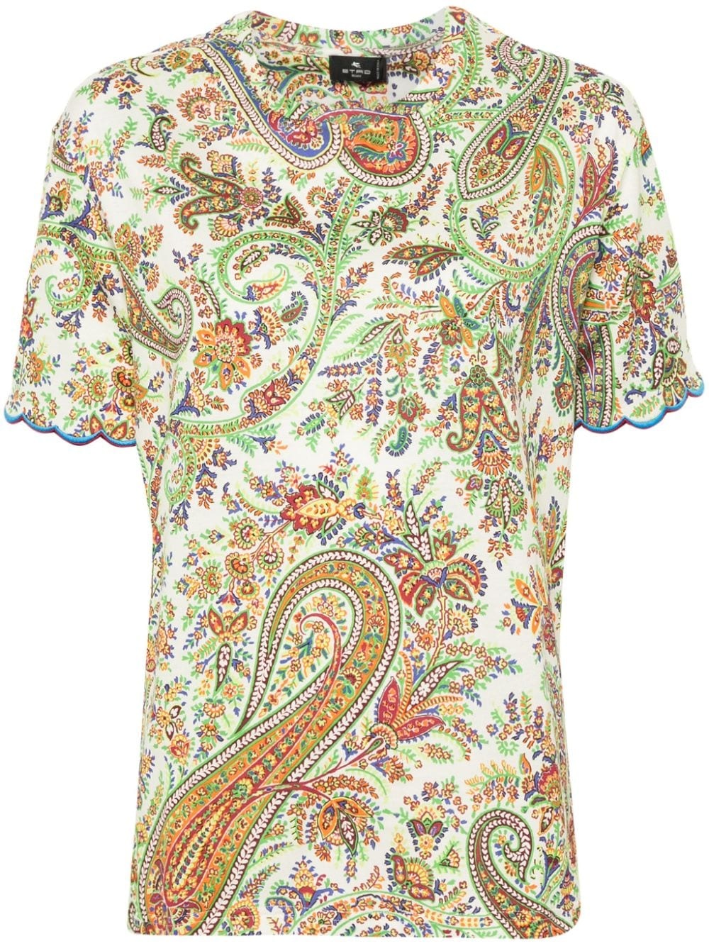 paisley-print cotton T-shirt - 1