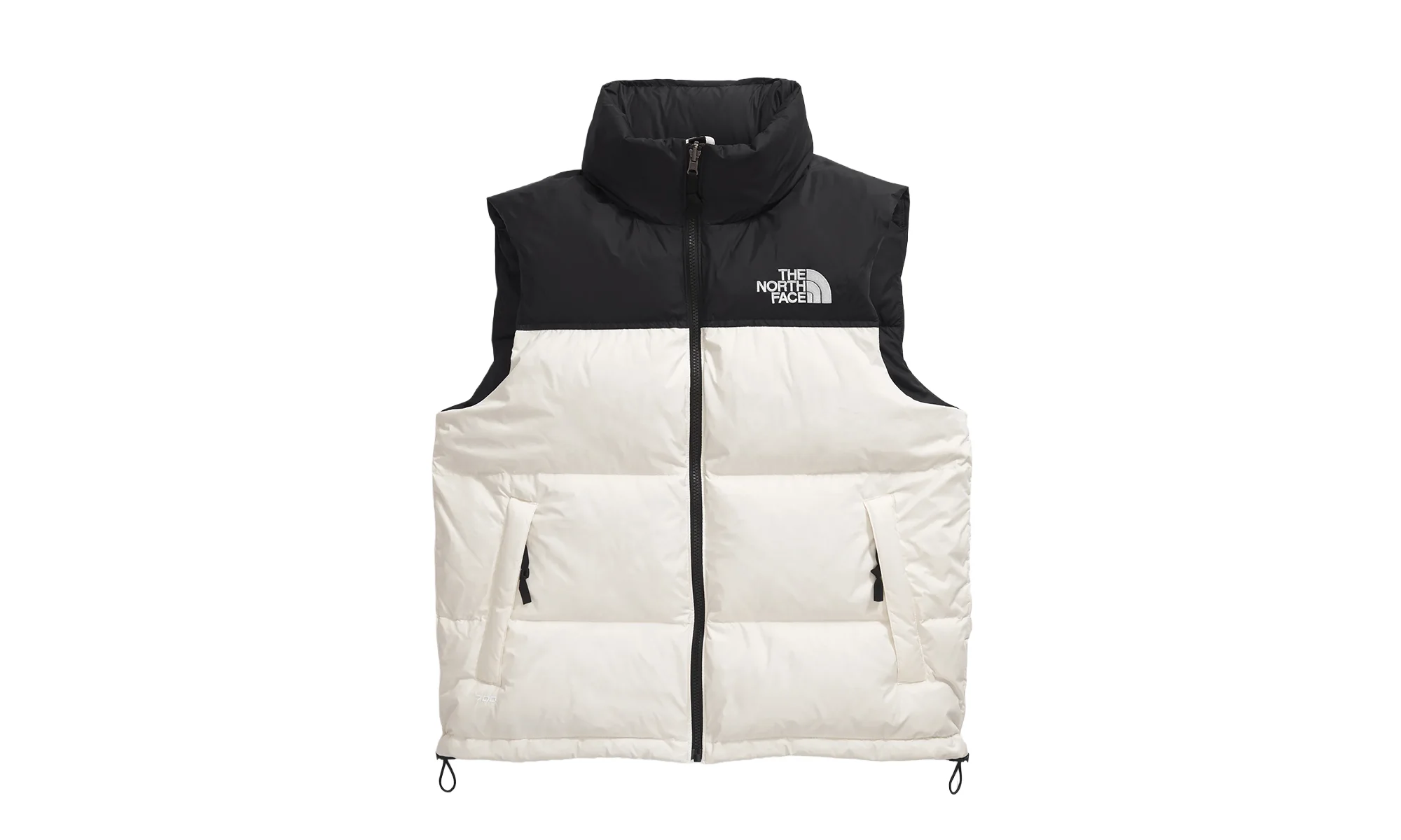 1996 Retro Nuptse Vest "White Dune / TNF Black / Recycled Down" NF0A3JQQGOM - 1
