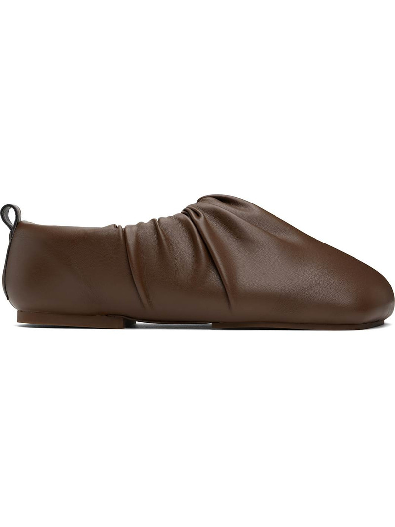 Brown Wrinkle Loafers 1