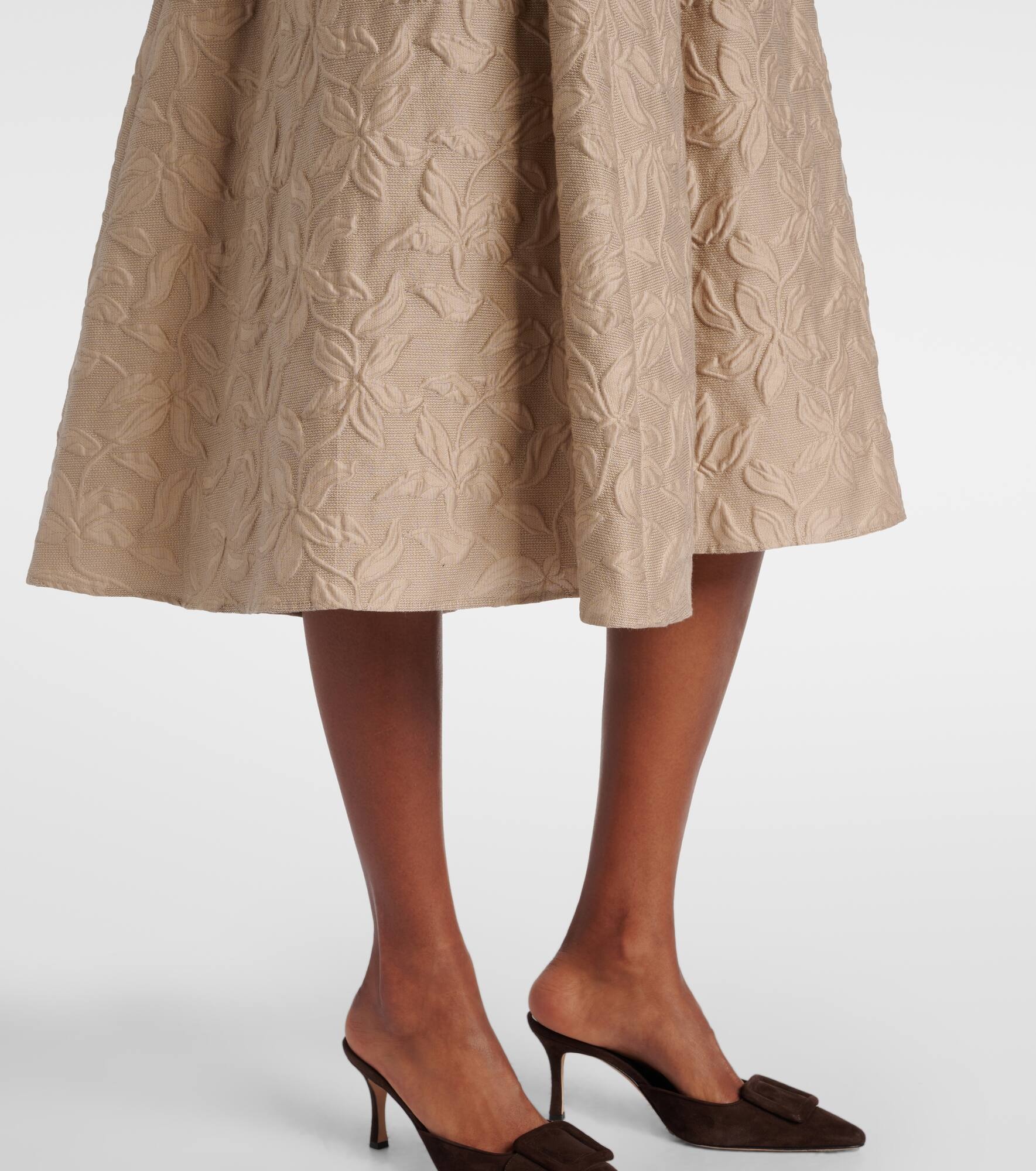 Fiaba cotton-blend jacquard midi dress - 6