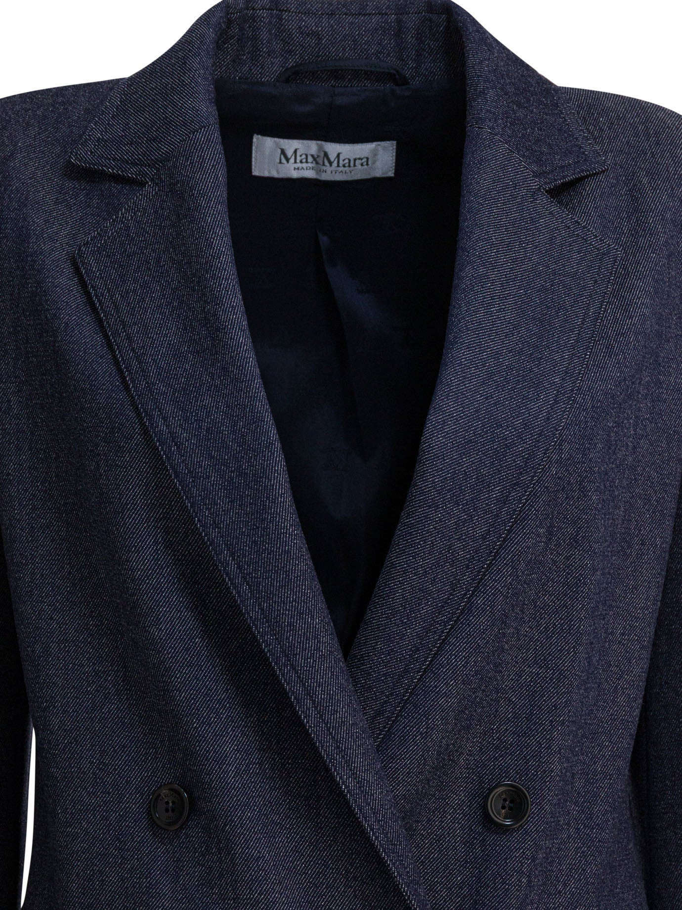 Max Mara Denim-effect Double-breasted Blazer - 3