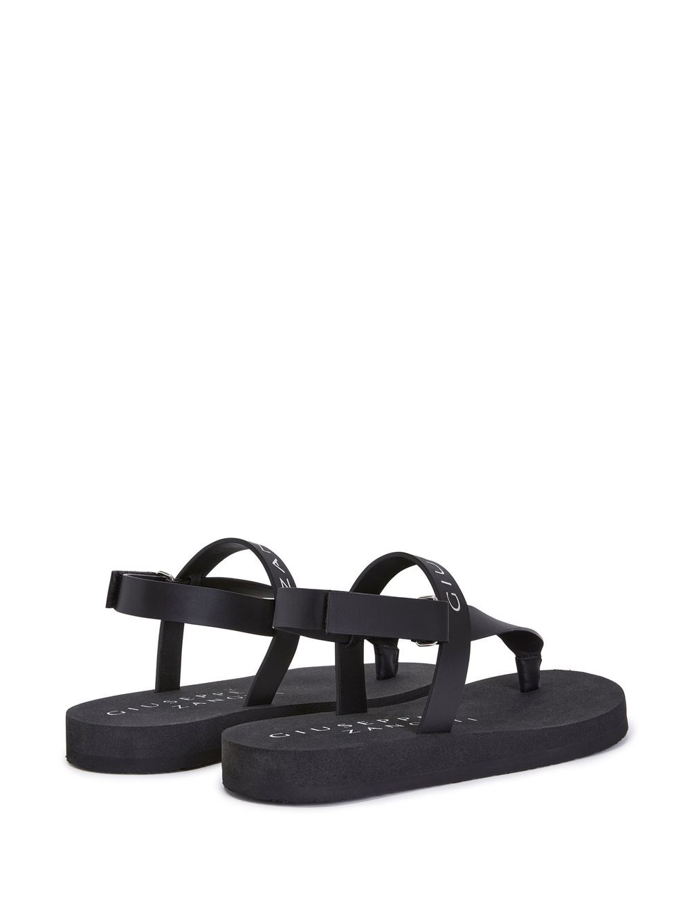 logo-print thong-strap sandals - 3