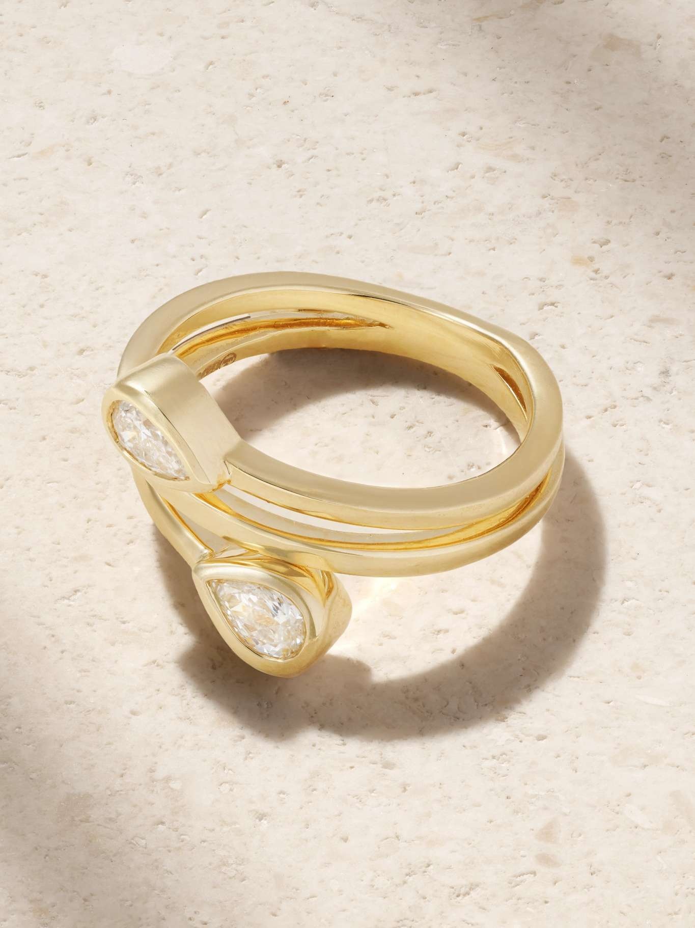 14-karat gold diamond ring - 1