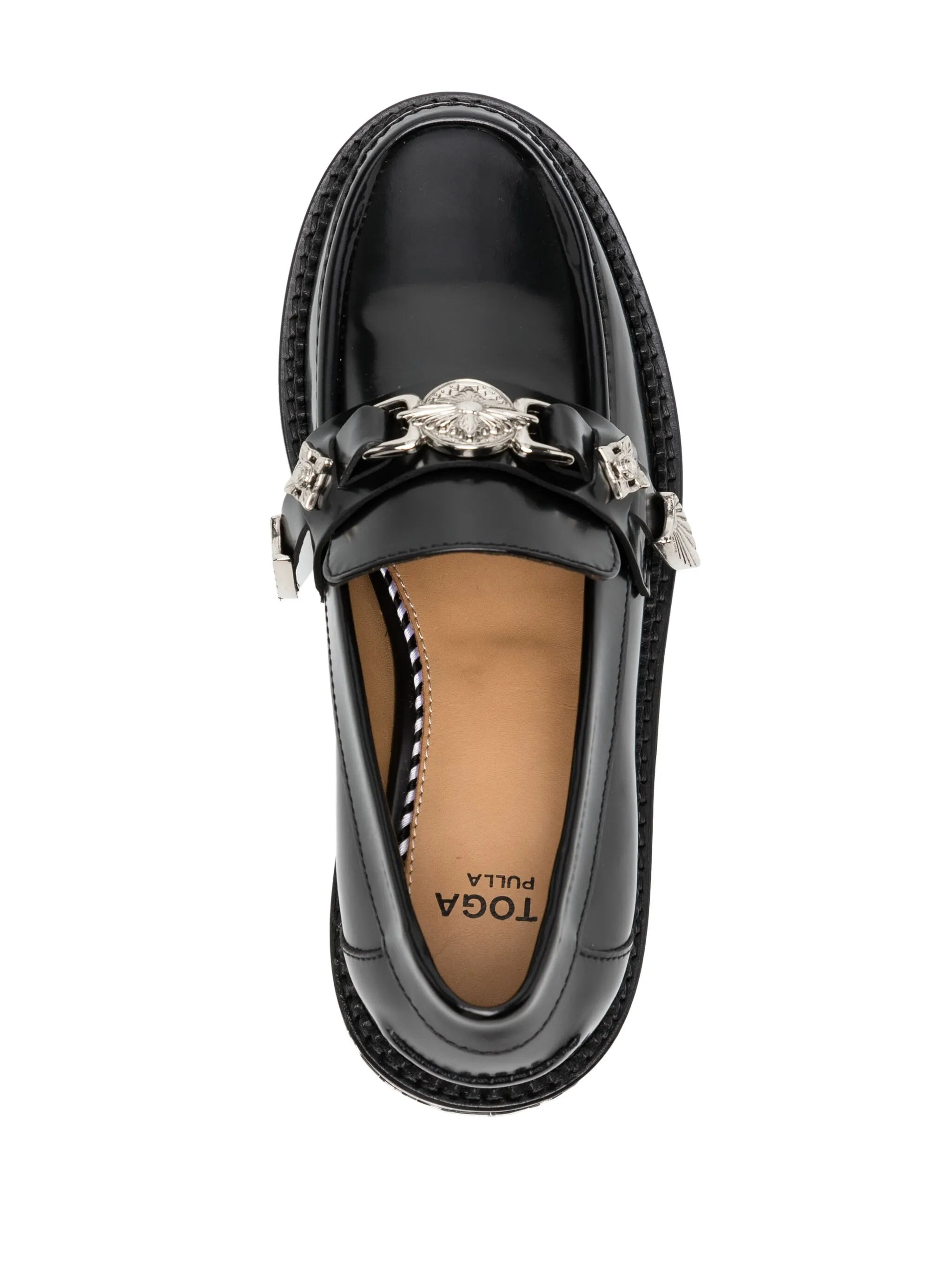 Toga Pulla Round-toe Leather Loafers - 4