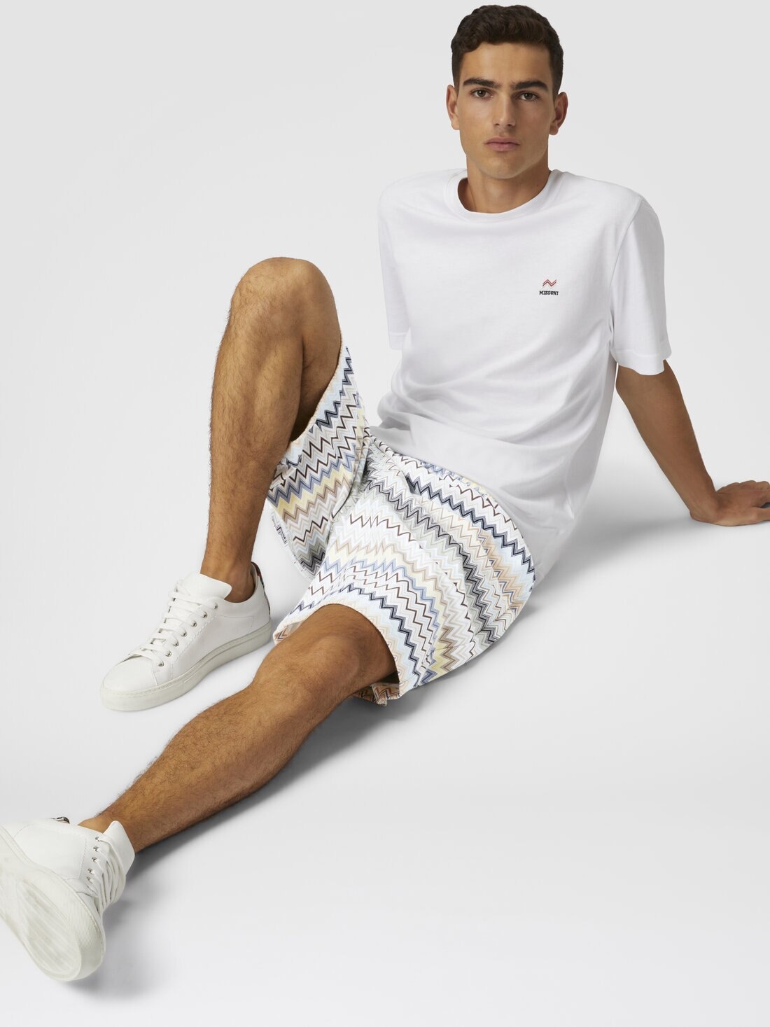 Zig zag cotton Bermuda shorts - 4