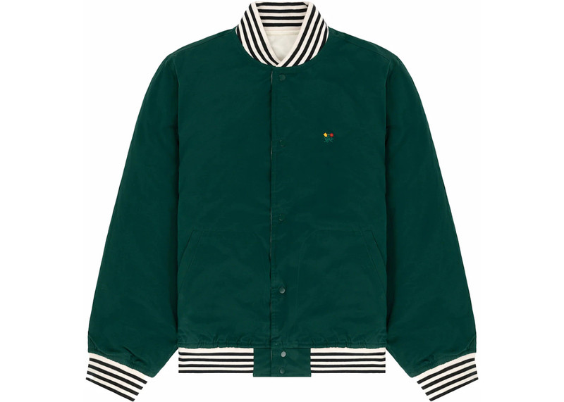 AIMÉ LEON DORE Aime Leon Dore Reversible Varsity Jacket Cream/Green outlook