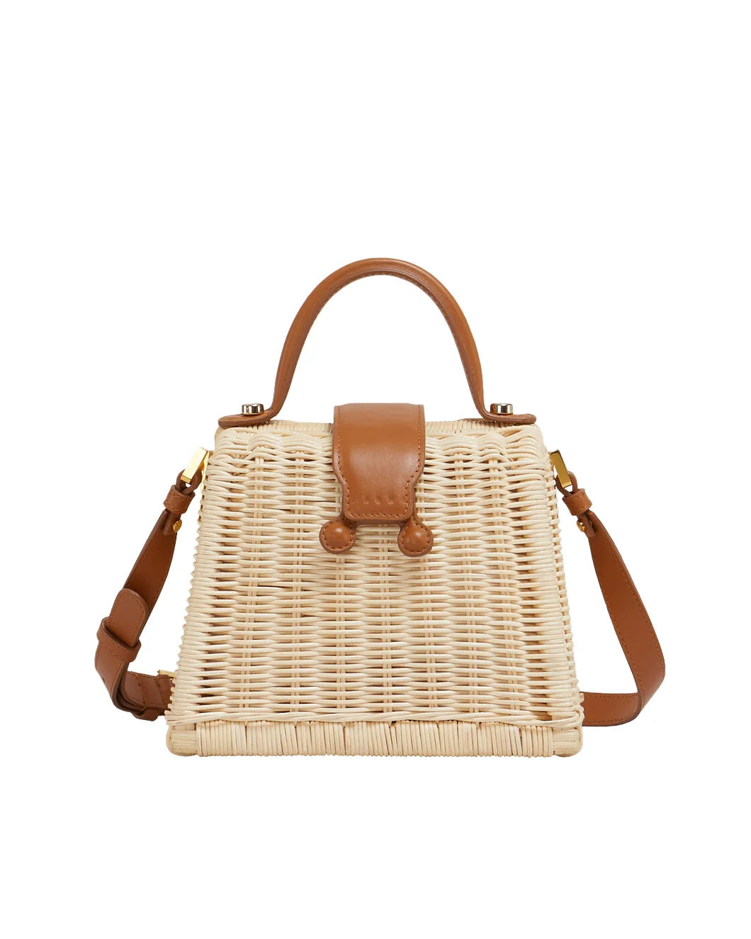 NATURAL RATTAN MIDOLLINO HANDBAG - 1